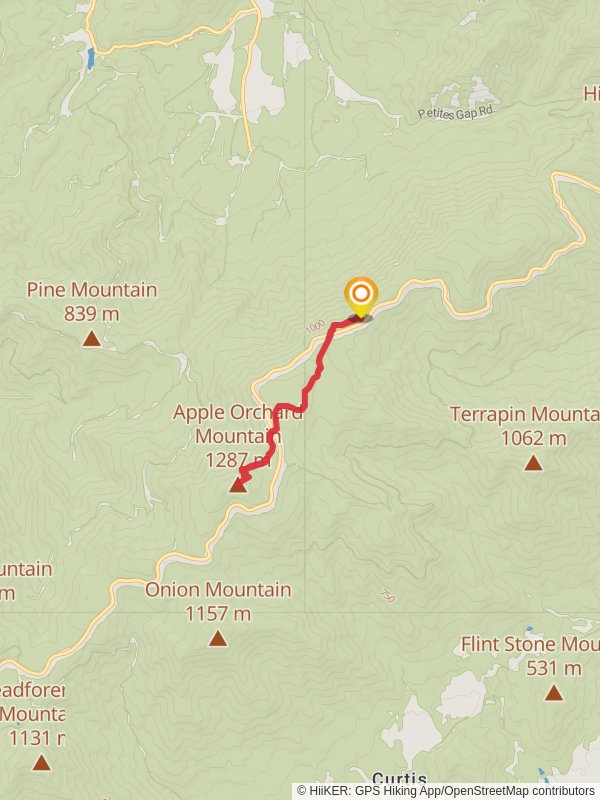 Apple Orchard via Mountain Appalachian Trail Out and Back