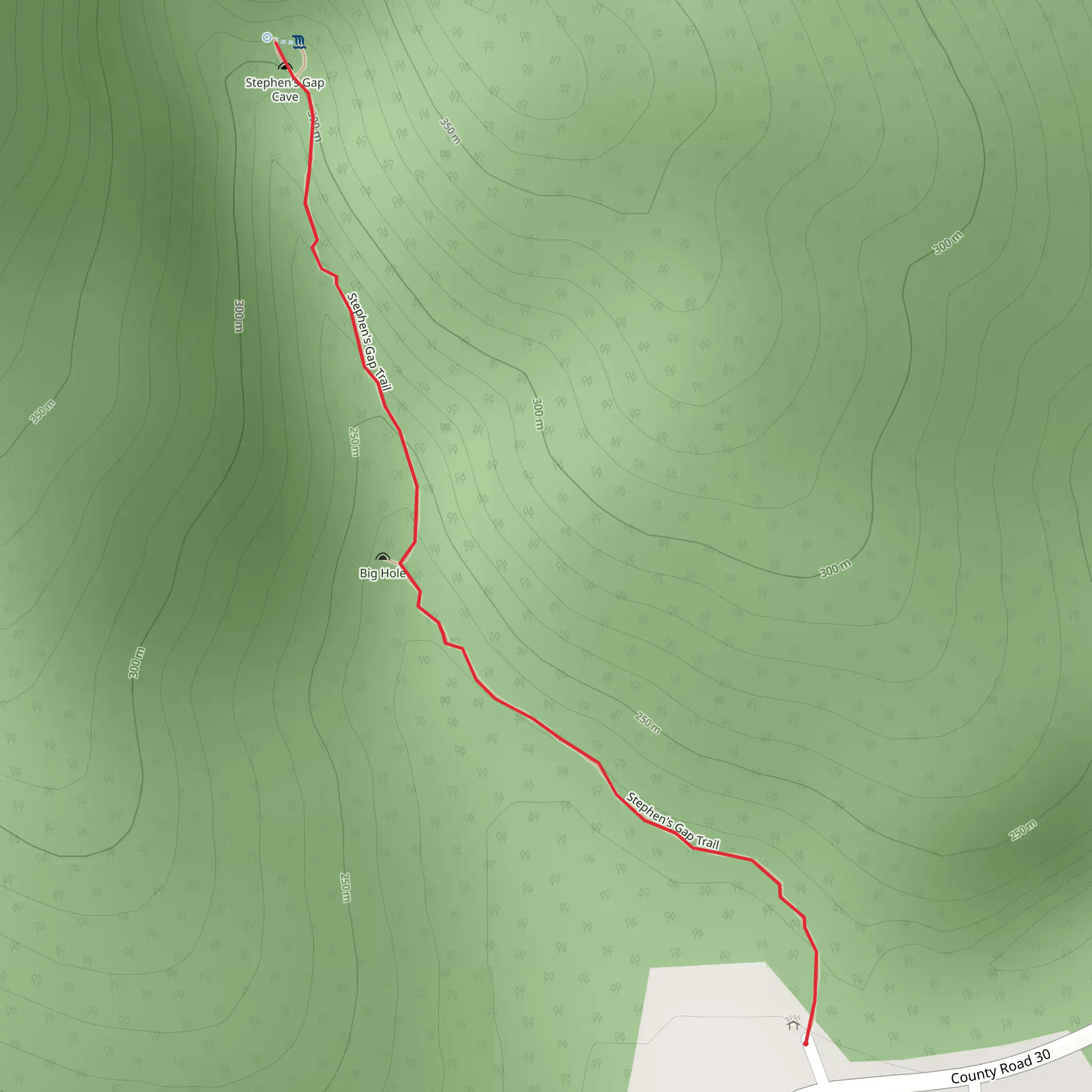 Stephen's Gap Trail mobile static map