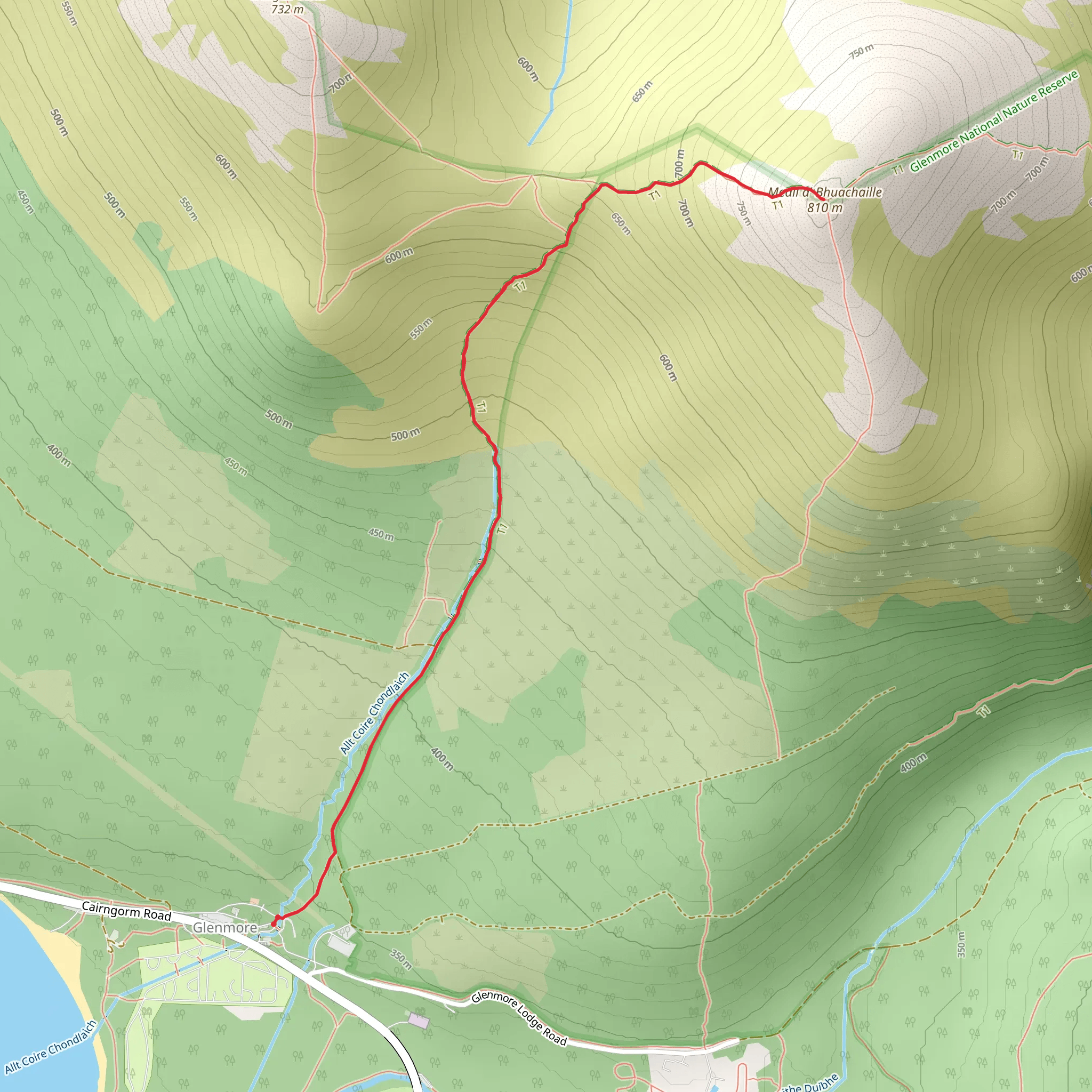 Meall a' Bhuachaille mobile static map