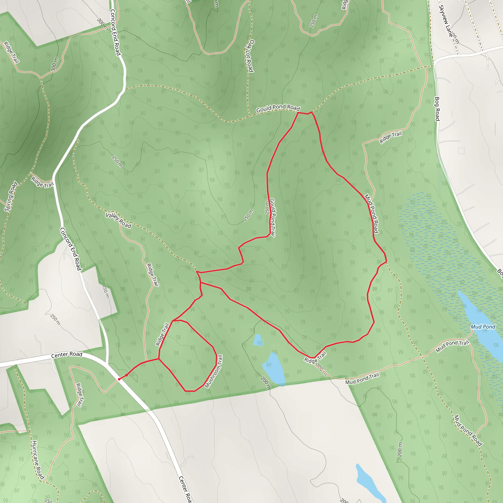 Gould Pond Loop Trail mobile static map