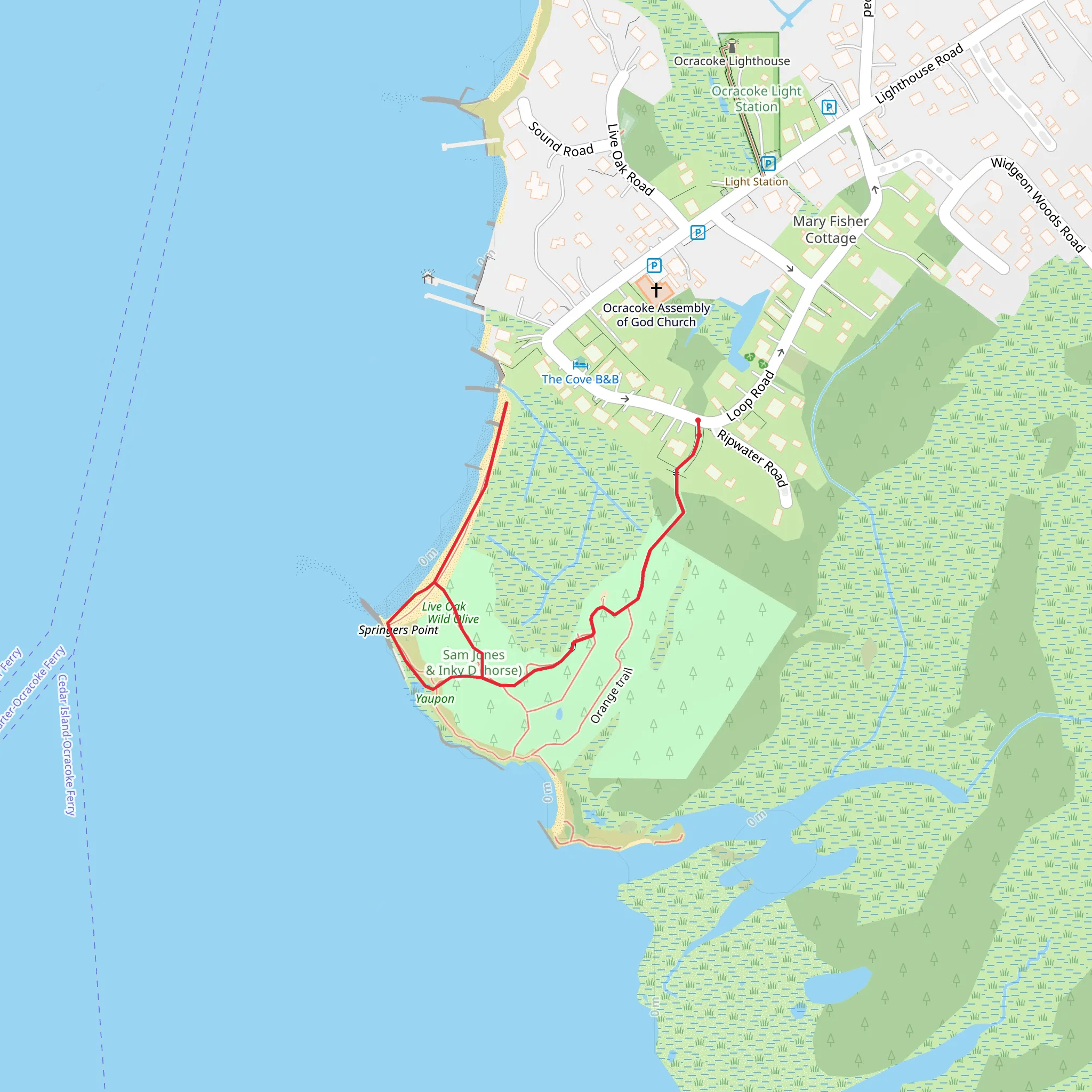 Jim Stephenson Nature Trail Springer's Point mobile static map
