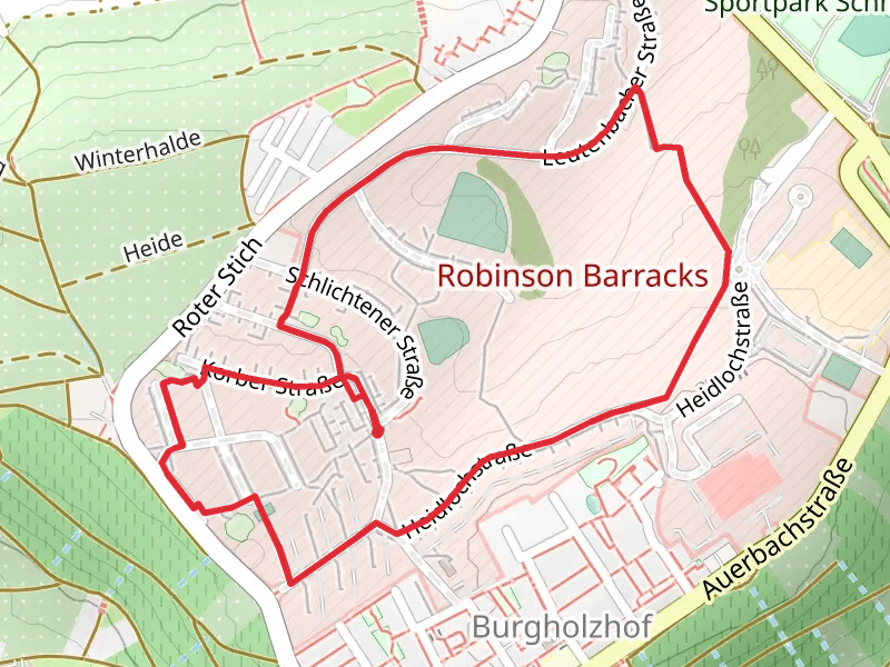 Heidlochstrasse and Leutenbacher Strasse Loop