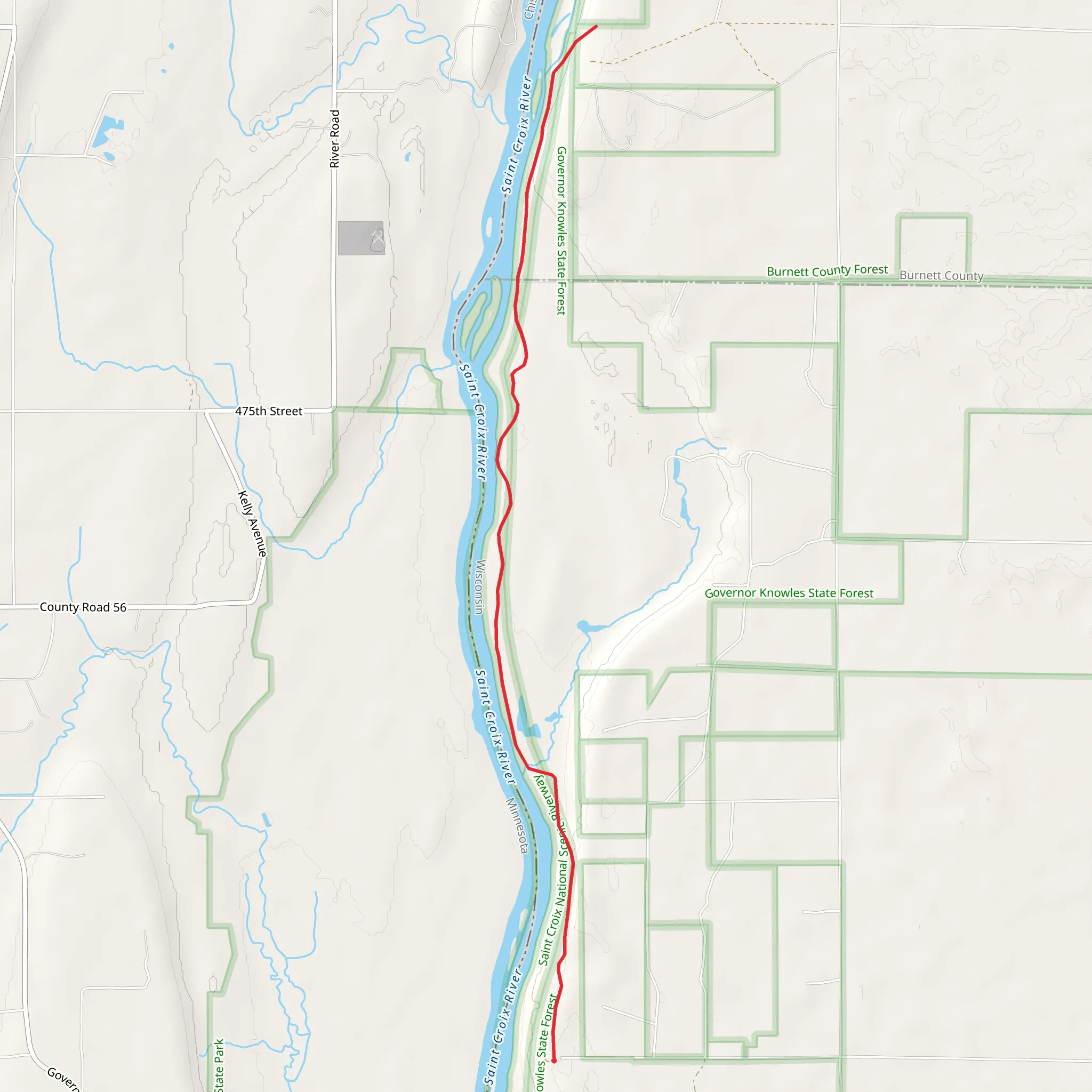 Sunrise Ferry Hiking Trail mobile static map