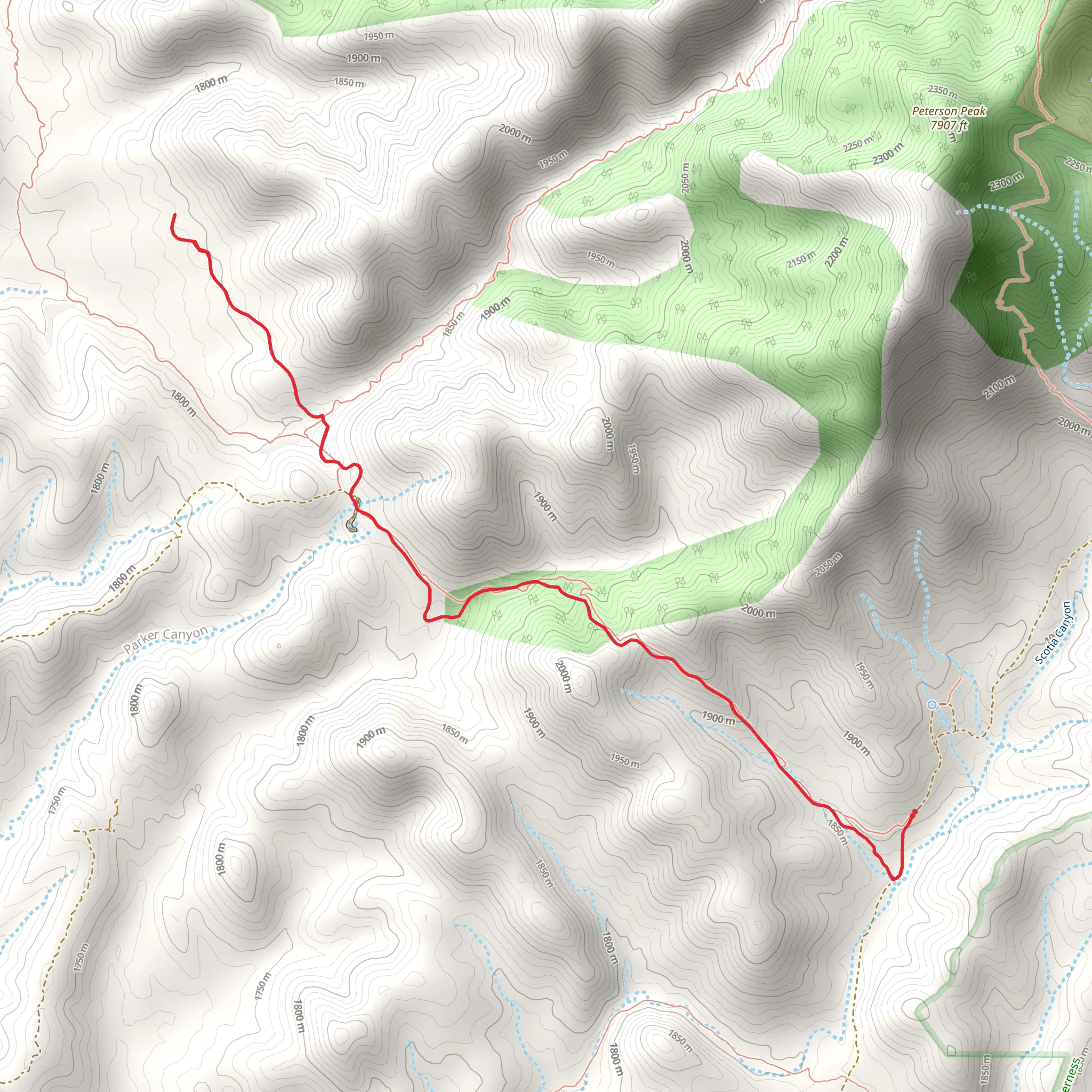 Lyle Canyon Trail mobile static map