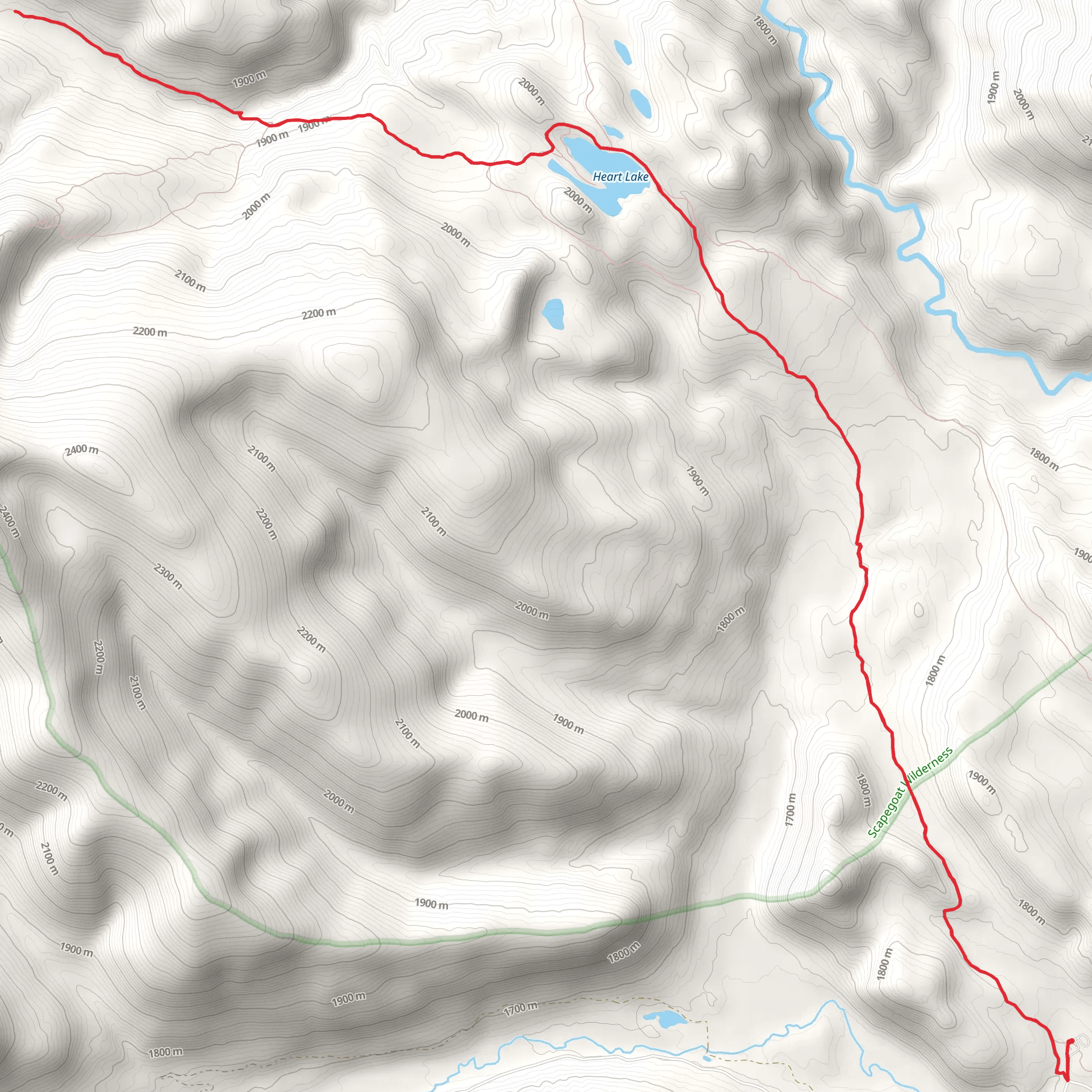 East Fork North Fork Trail mobile static map