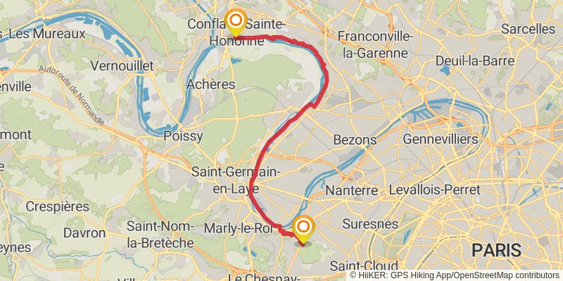 GR 2 - Sentier de la Seine stage 21 Map