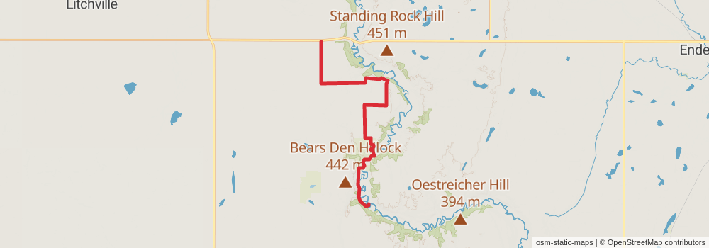 American Perimeter Trail - North Country Primary stage 213 Map