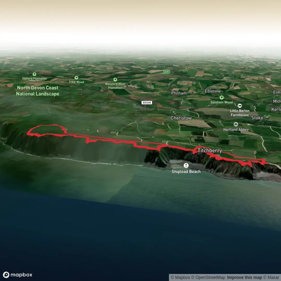 An image depicting the trail Hartland Point & Exmansworthy Cliff Loop! and its surrounding area.
