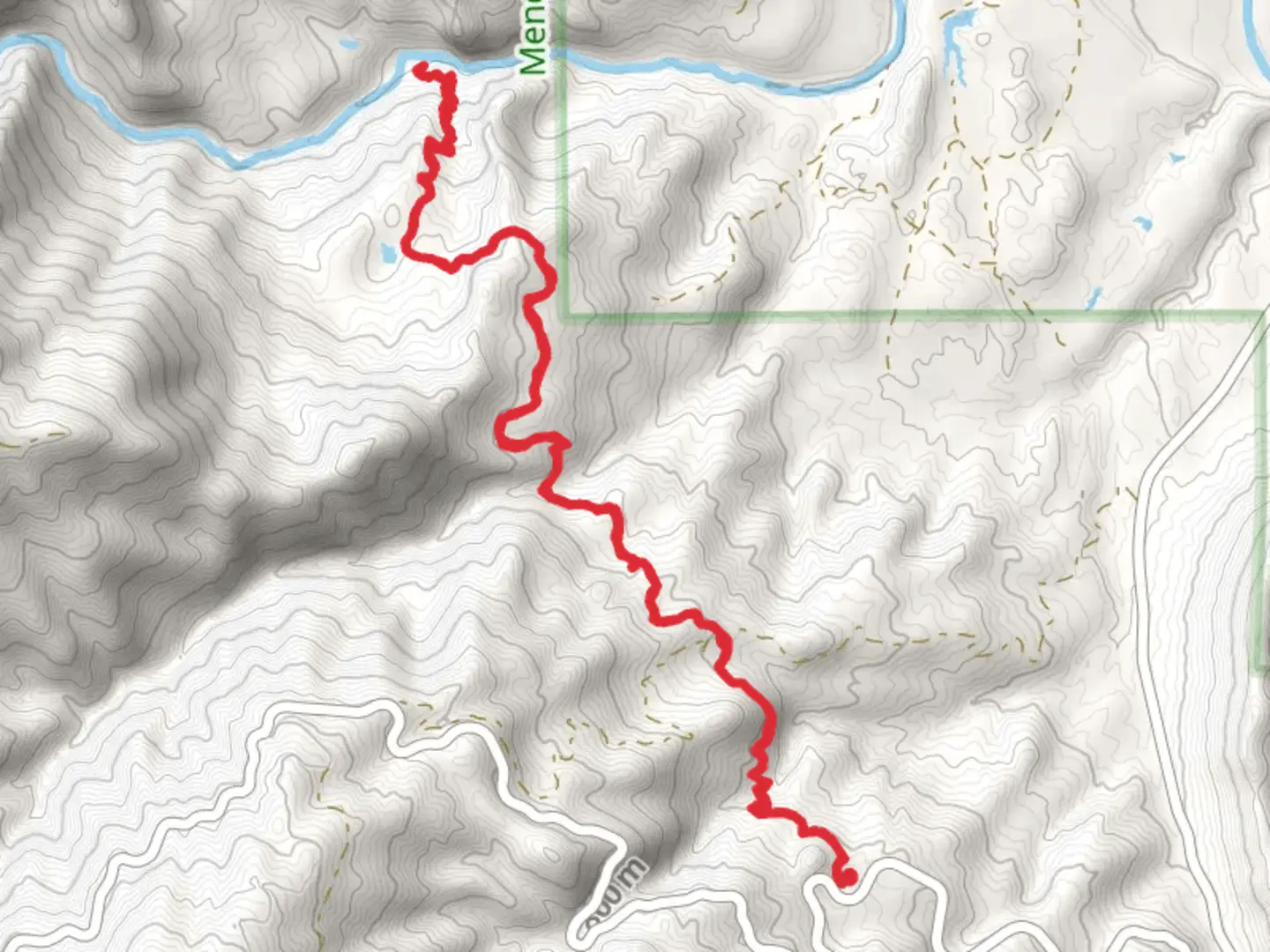 An image depicting the trail Thomes Gorge Trail and its surrounding area.