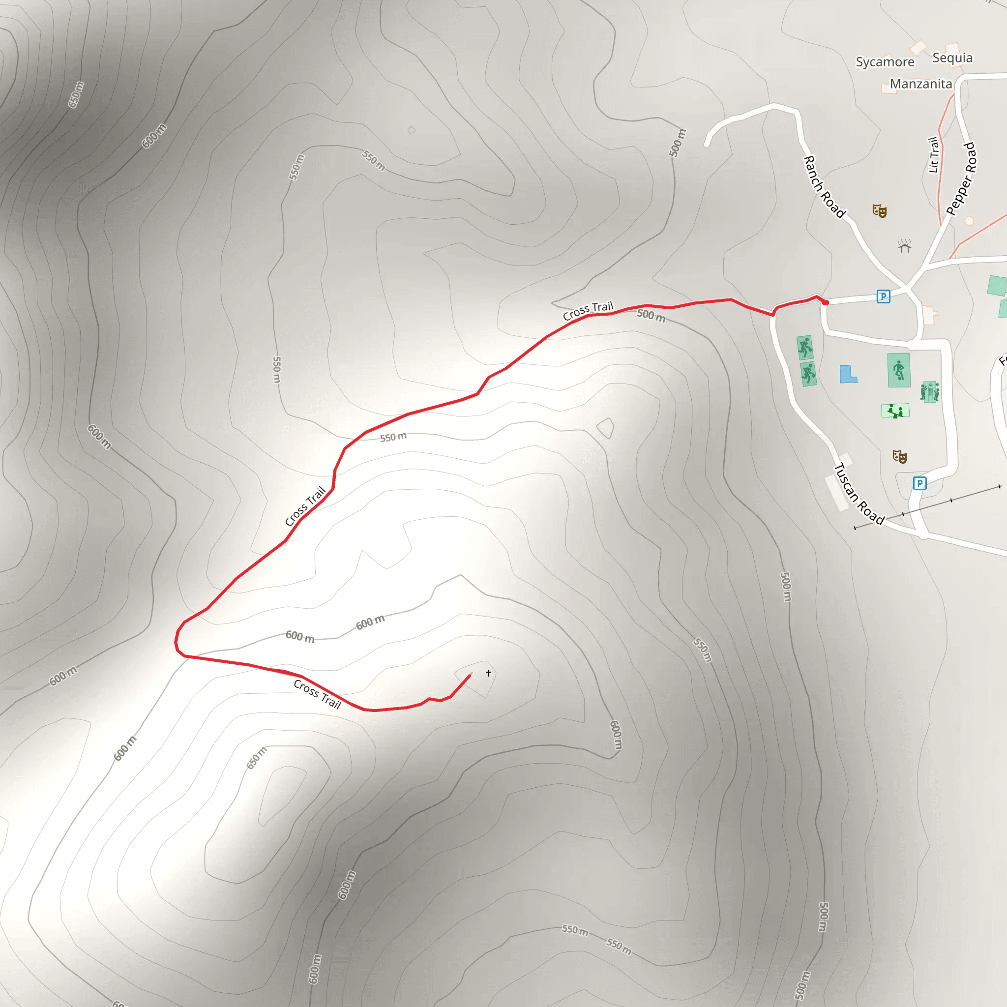 Walk from Foster Truck Trail mobile static map