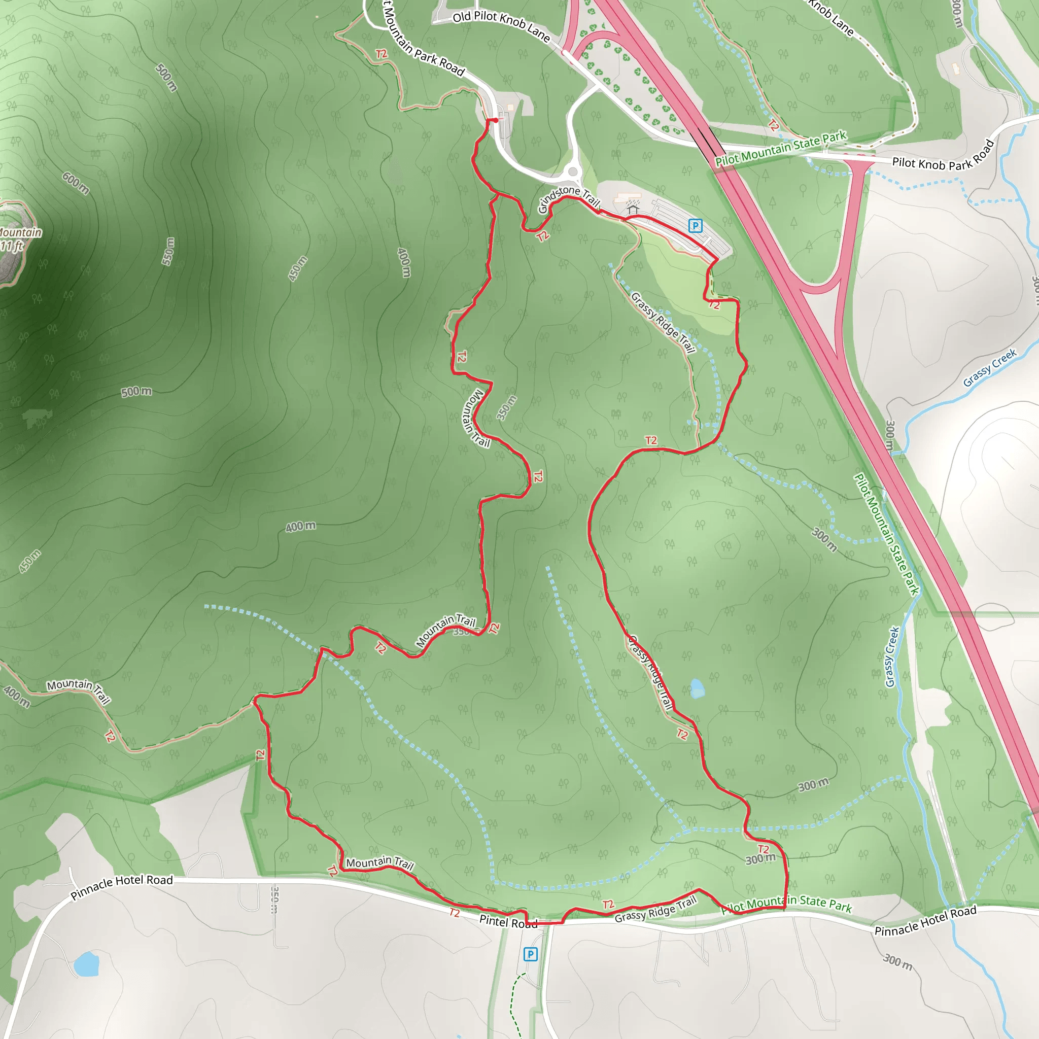Grassy Ridge and Mountain Loop Trail mobile static map