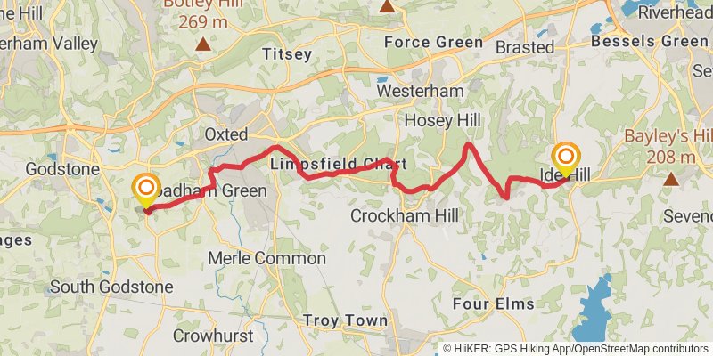 Coast to Coast - Southern England stage 17 Map