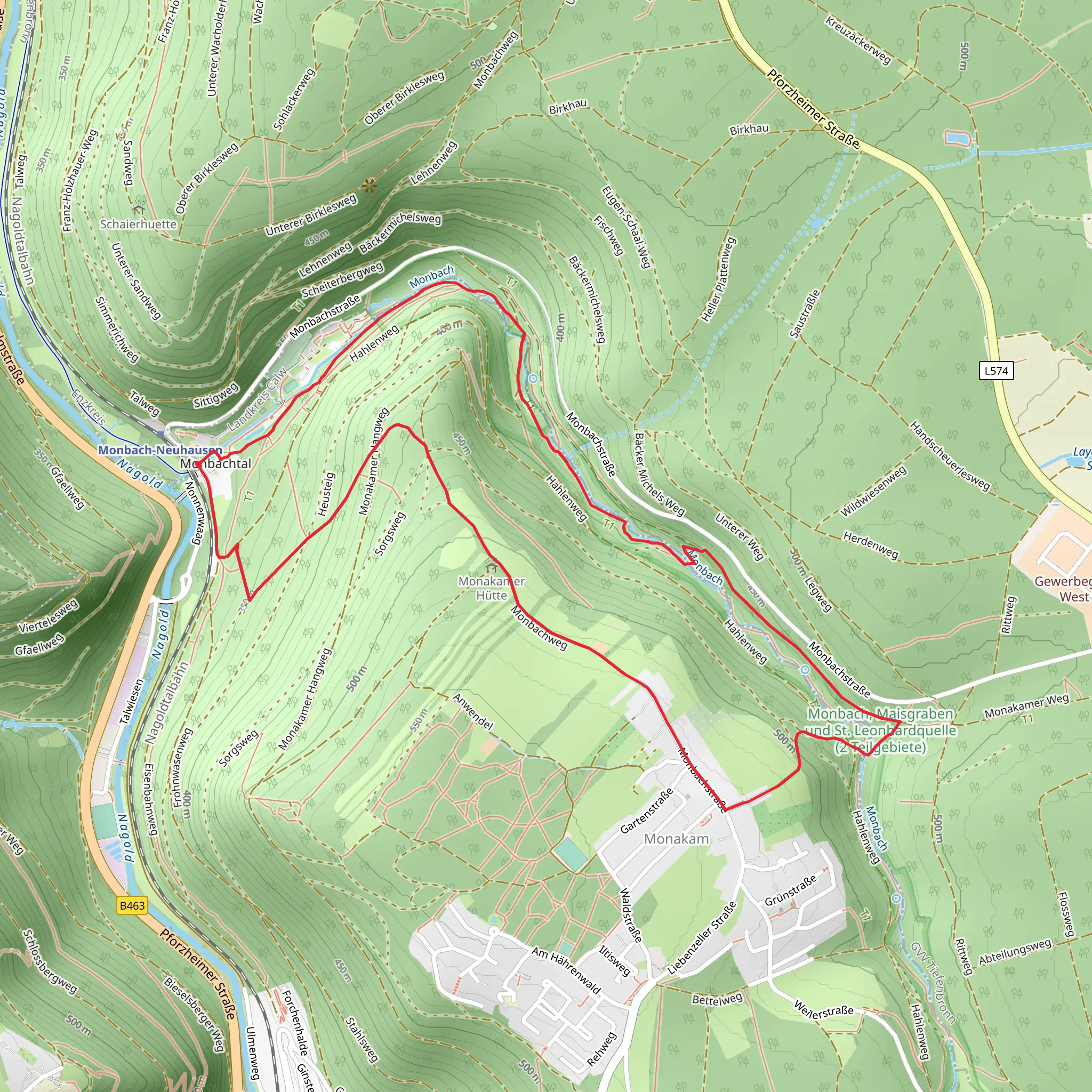 Jugenderholungsheim and Monbachtal Loop mobile static map