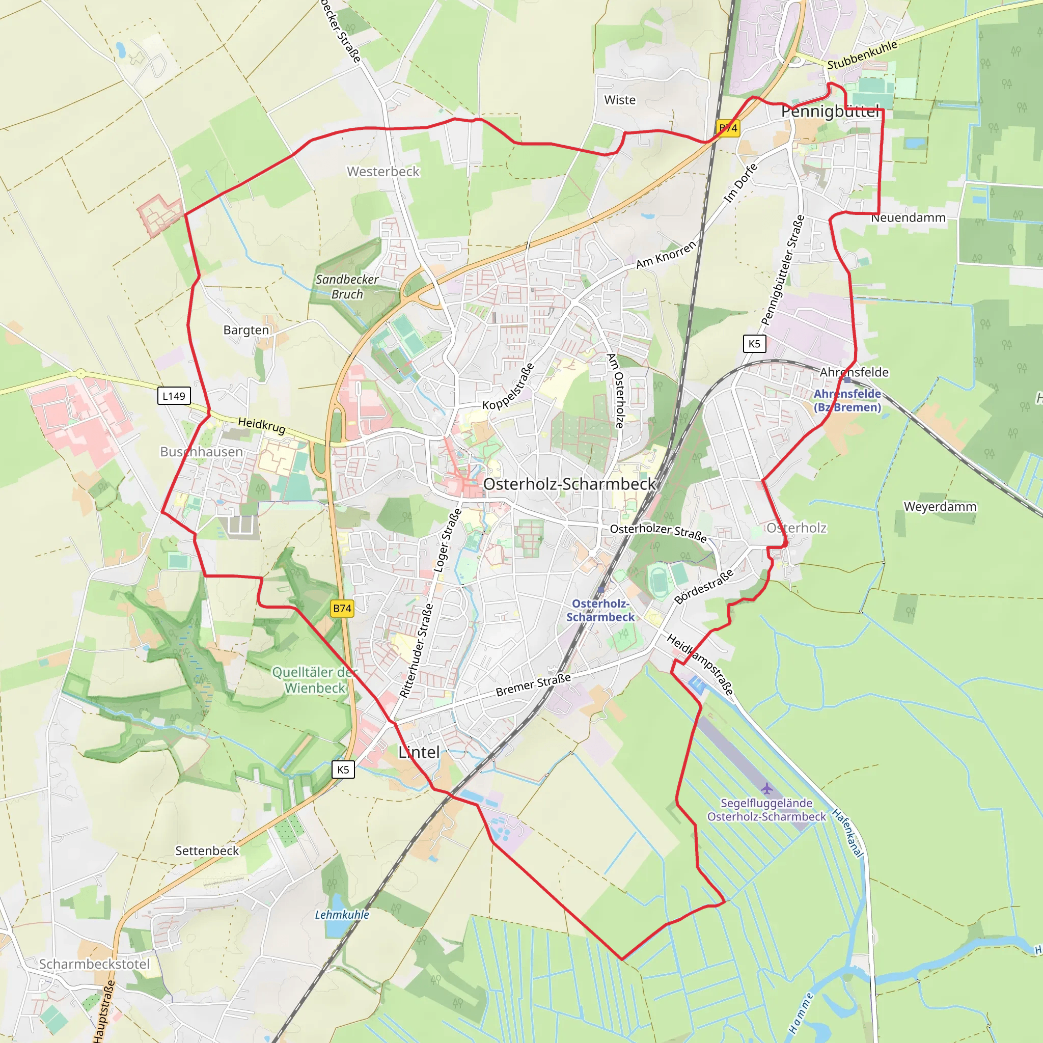 Osterholz Scharmbeck Loop mobile static map