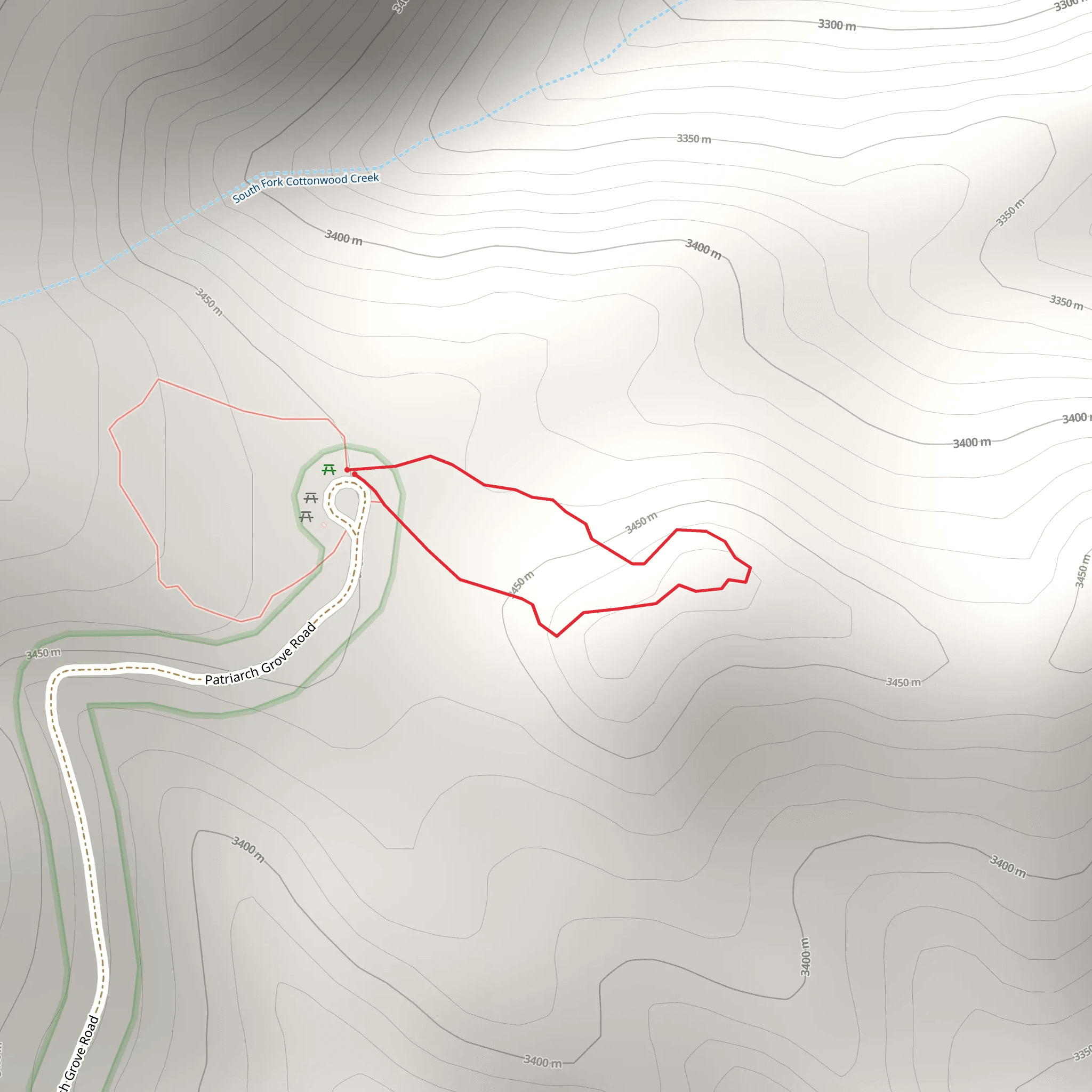 Patriarch Grove Trail mobile static map