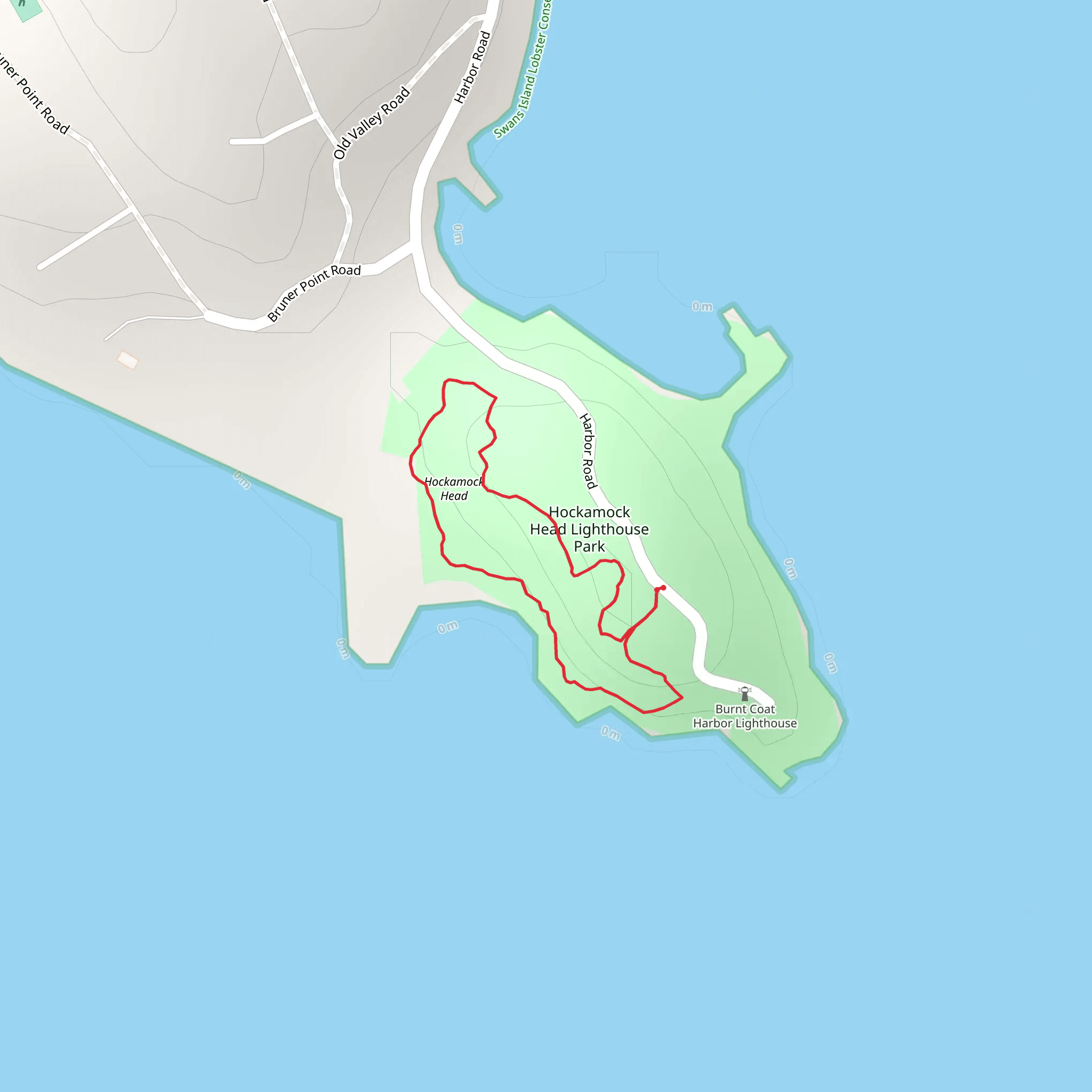Hockamock Head Loop mobile static map