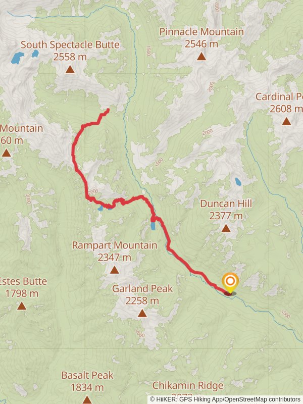 Pomas Creek Trail via Ice Creek Trail mobile static map