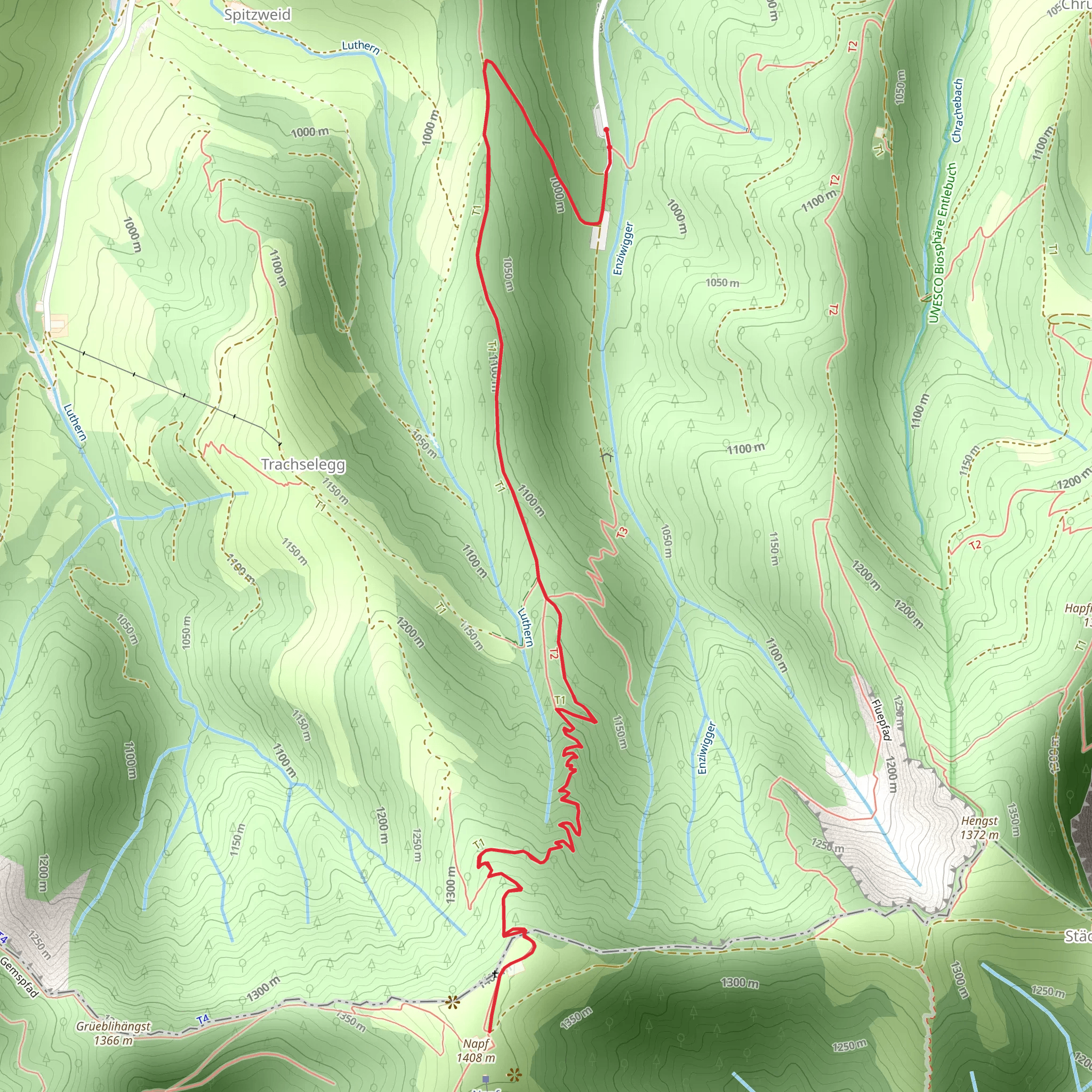 Rundwanderung Wiggernhütte - Napf mobile static map