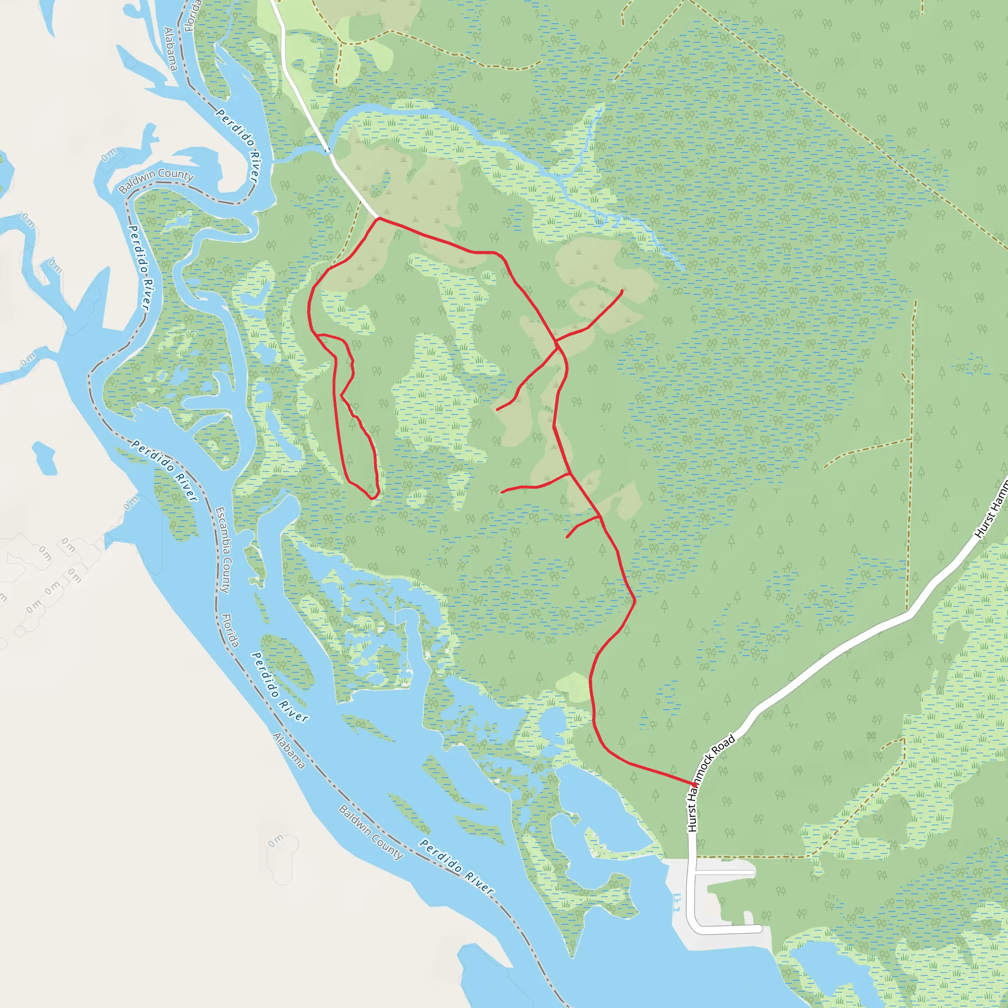 Perdido River mobile static map