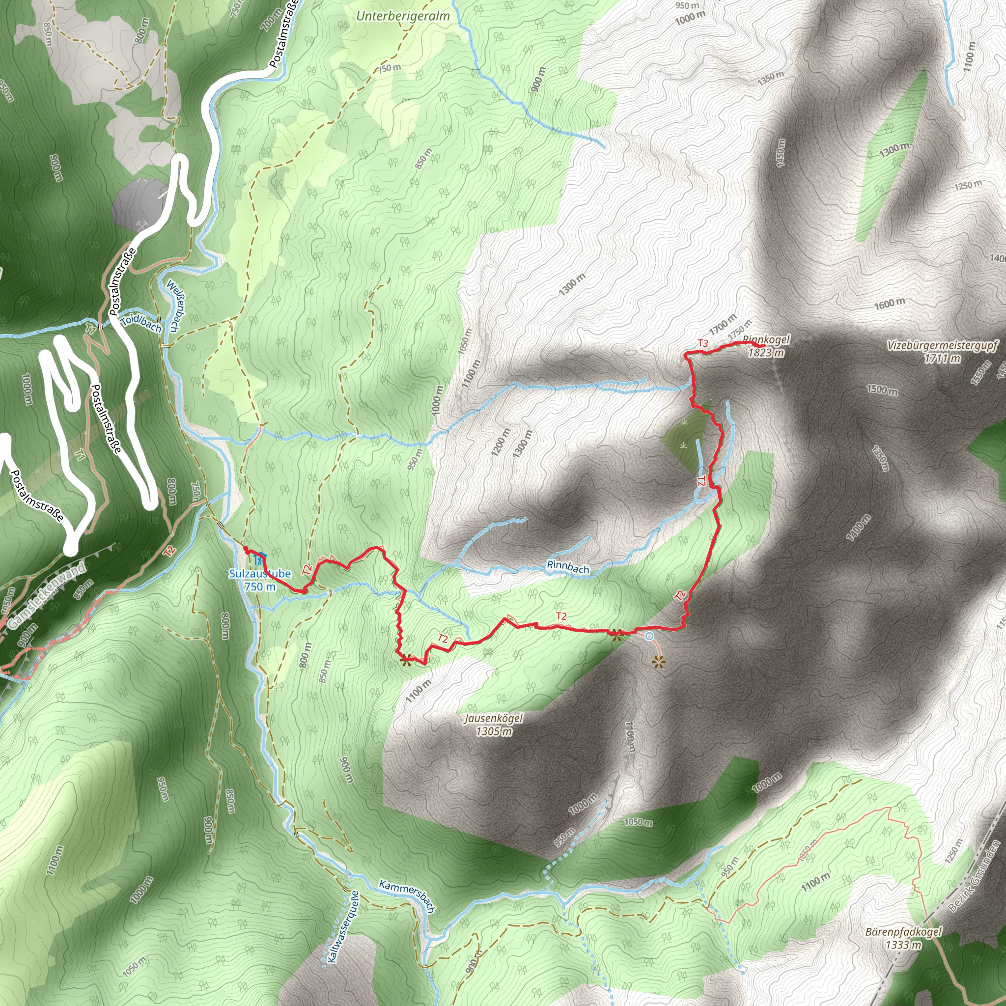 Rinnkogel Mountain Hike mobile static map