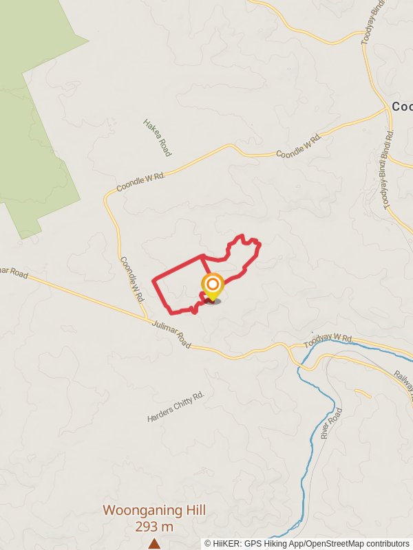 Rugged Hills Nature Reserve Loop mobile static map