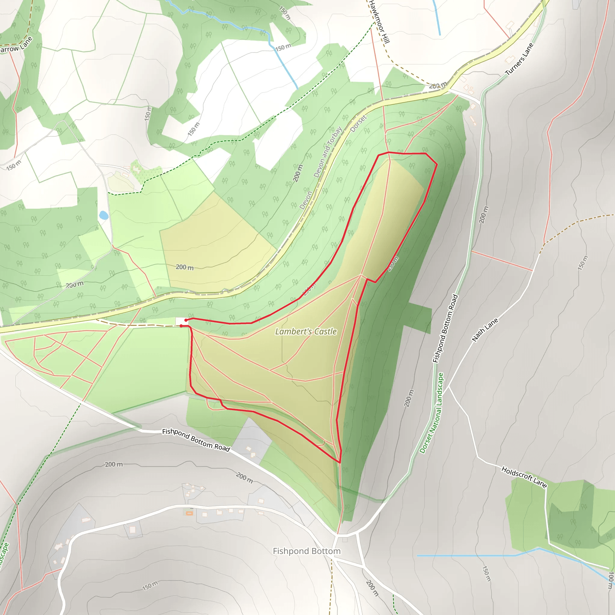 Lamberts Castle Loop mobile static map