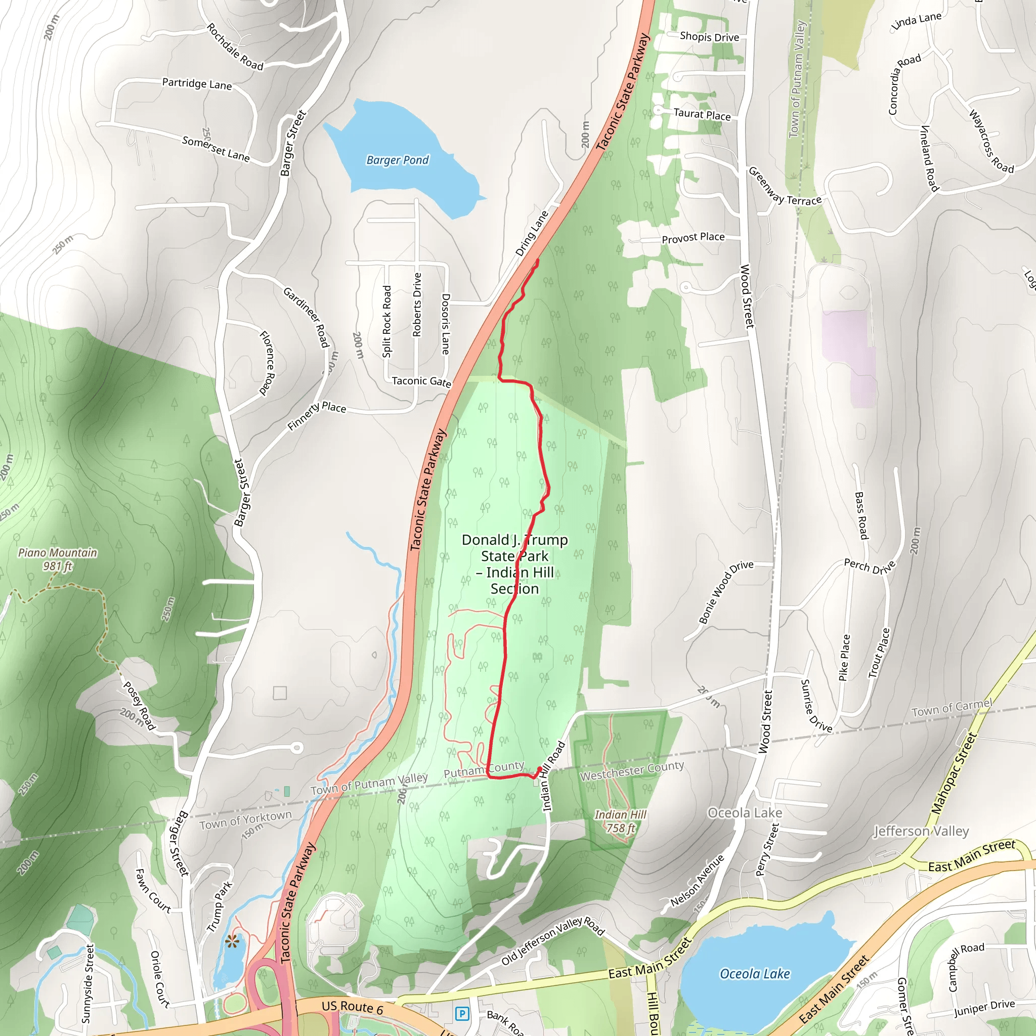Donald J Trump State Park Walk mobile static map