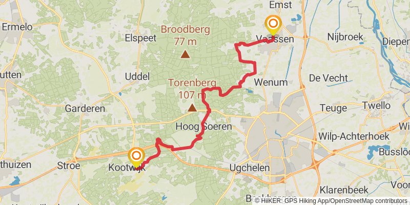 Veluwe Zwerfpad stage 8 Map