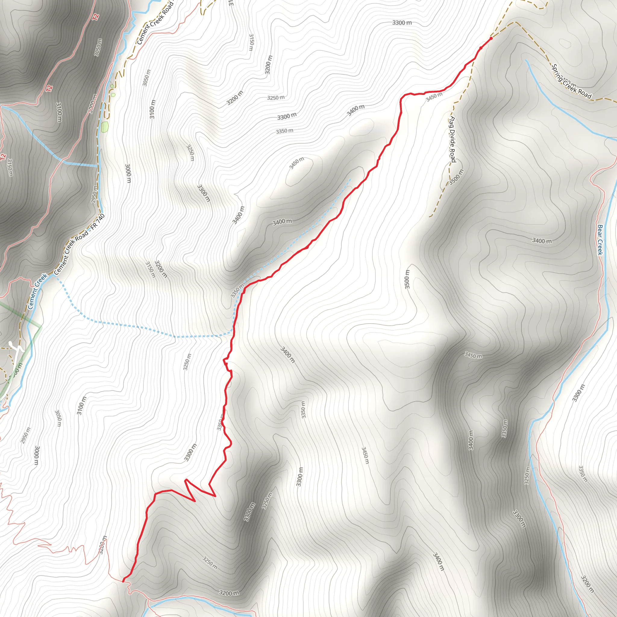 Reno Ridge Trail mobile static map