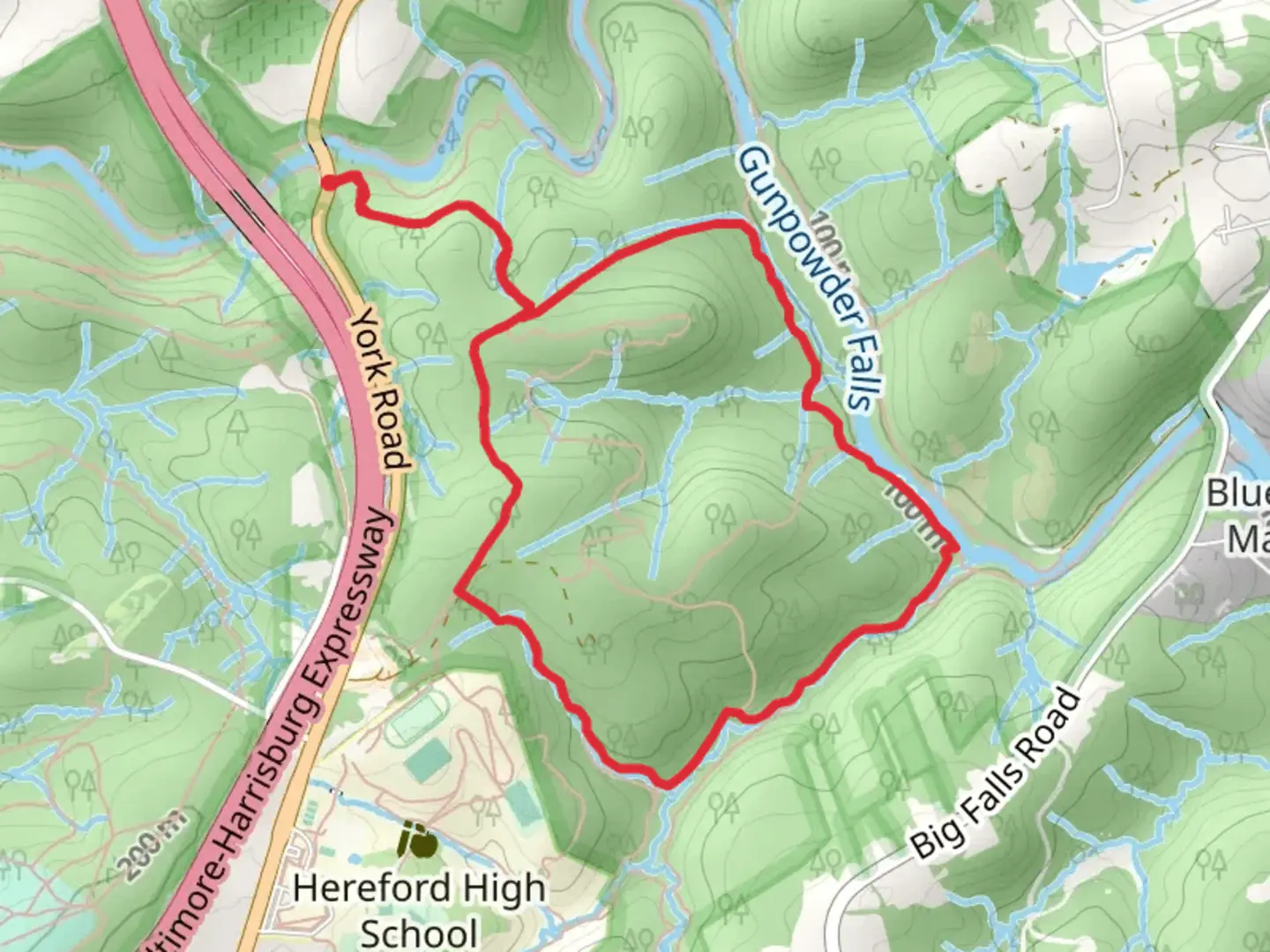 An image depicting the trail Panther - Sandy Lane Loop Trail and its surrounding area.