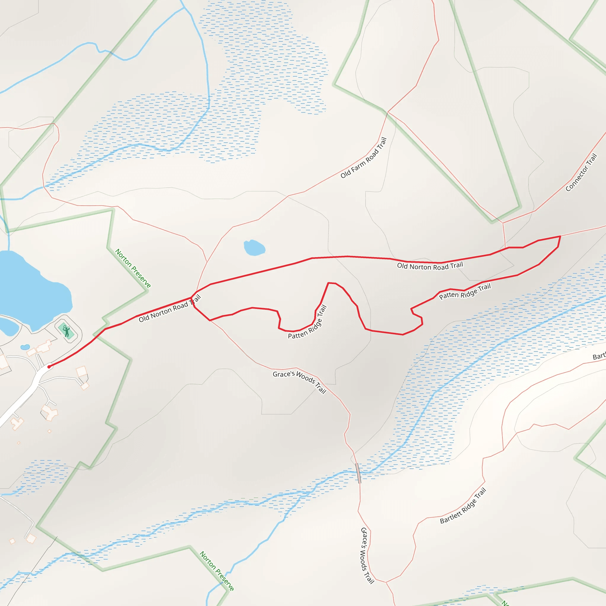 Old Norton Road Trail and Pattern Ridge Trail Loop mobile static map