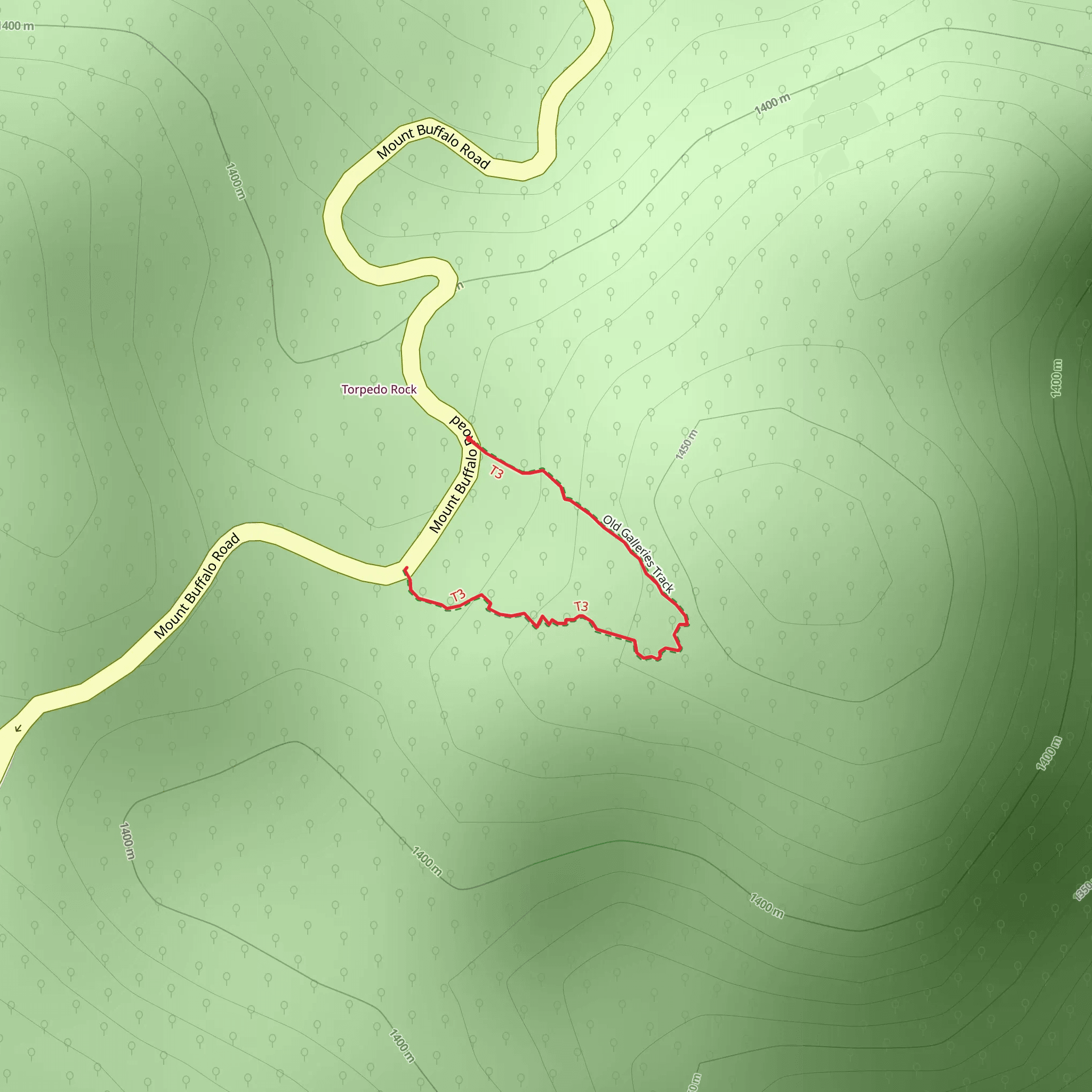 Old Galleries Track mobile static map