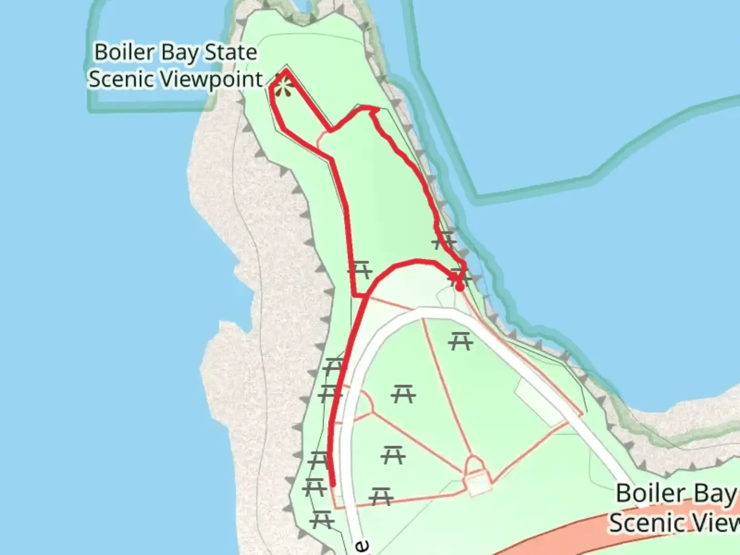 An image depicting the trail Boiler Bay State Scenic Viewpoint Loop and its surrounding area.