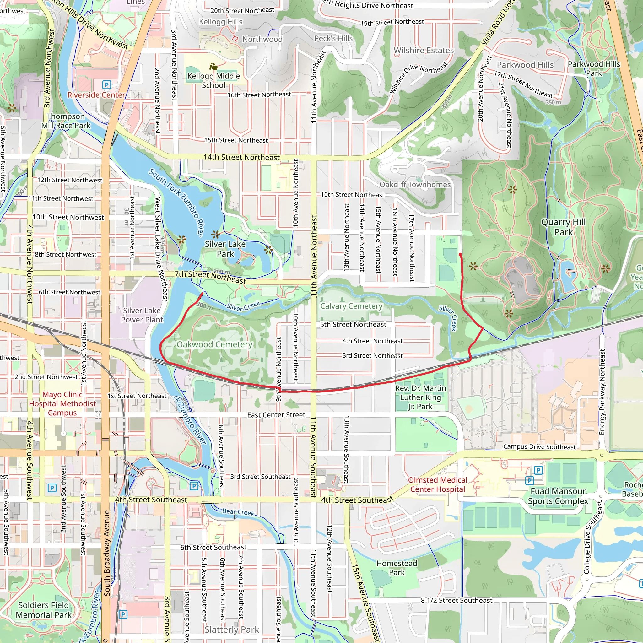 Civic Center Trail mobile static map