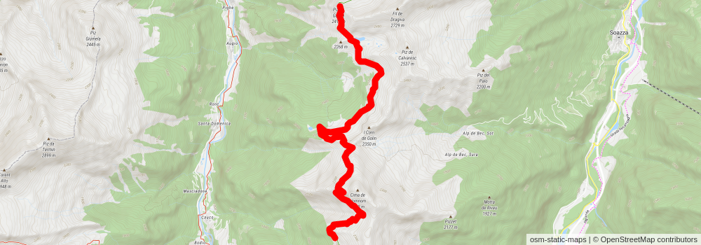 Sentiero Alpino Calanca stage 3 Map