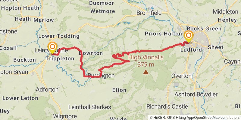Elan Valley Way stage 5 Map