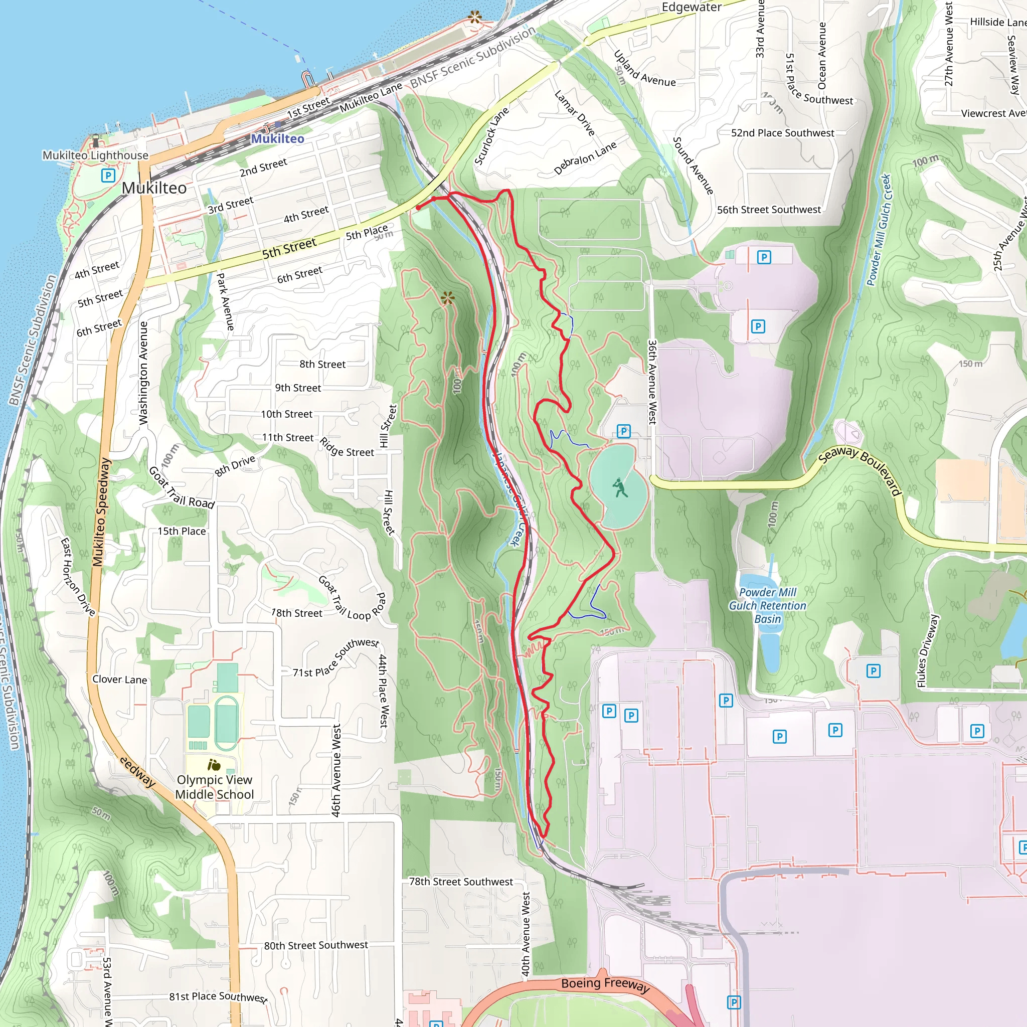 Japanese Gulch Loop mobile static map