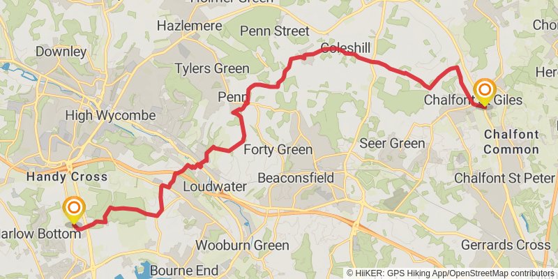 Chiltern Way stage 2 Map
