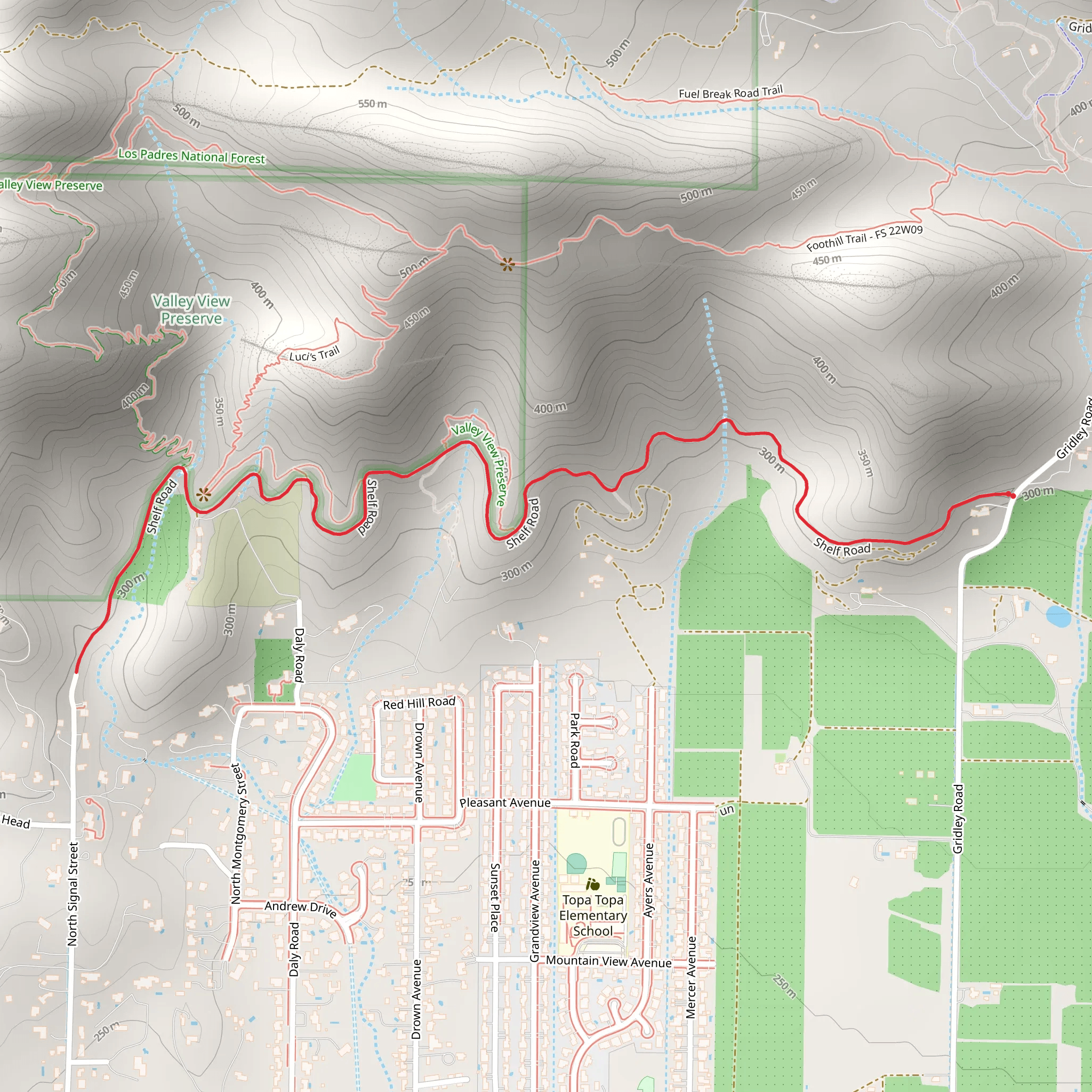 Shelf Road mobile static map