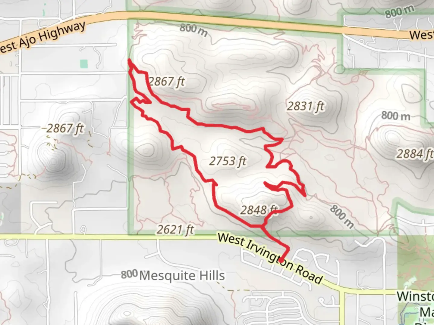 An image depicting the trail Bittersweet Loop Trail and its surrounding area.