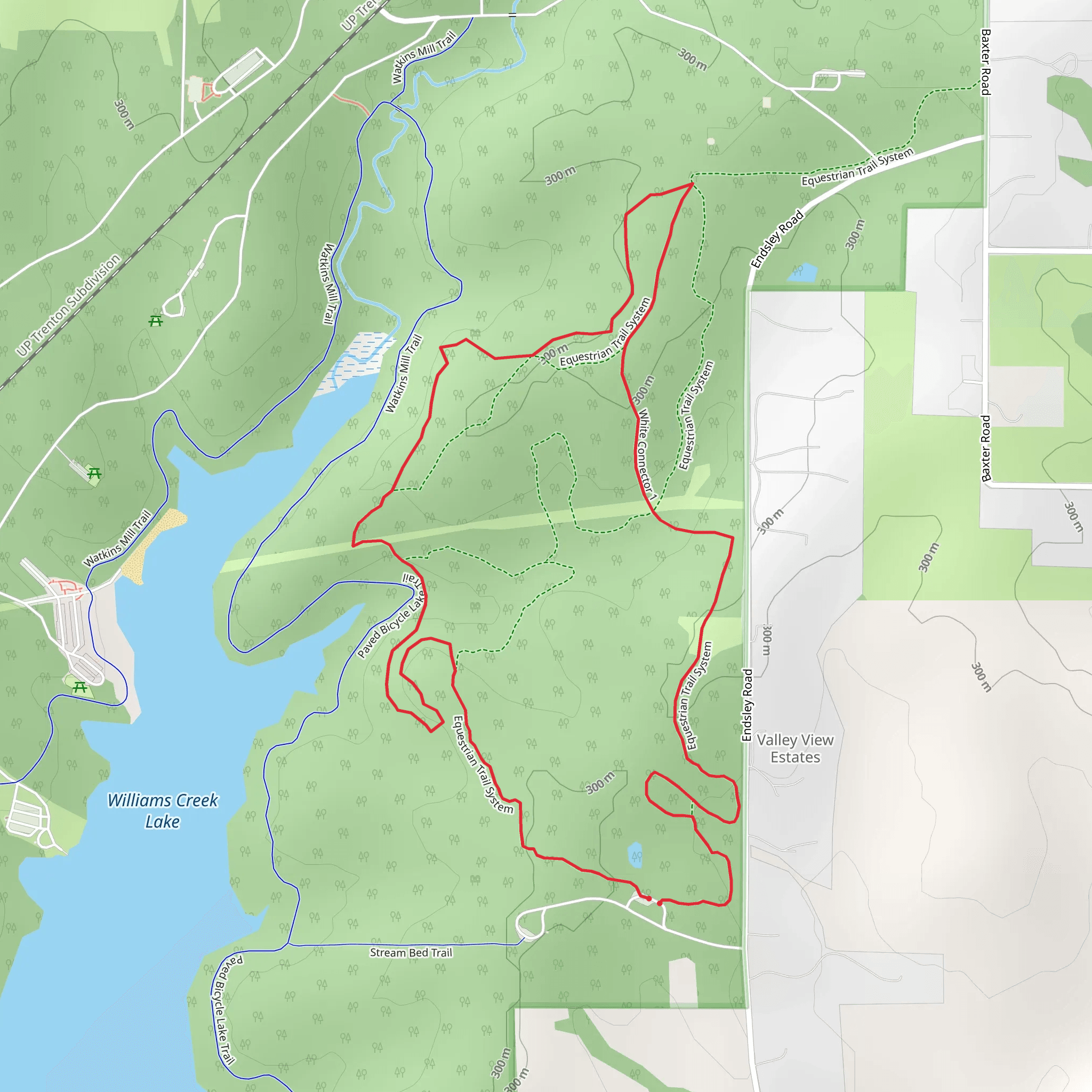 Equestrian Trail System Loop - Watkins Mill Lake mobile static map