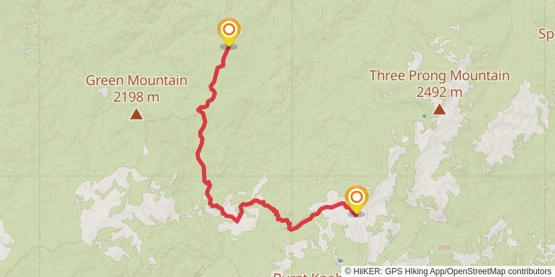 Idaho Centennial Trail stage 39 Map