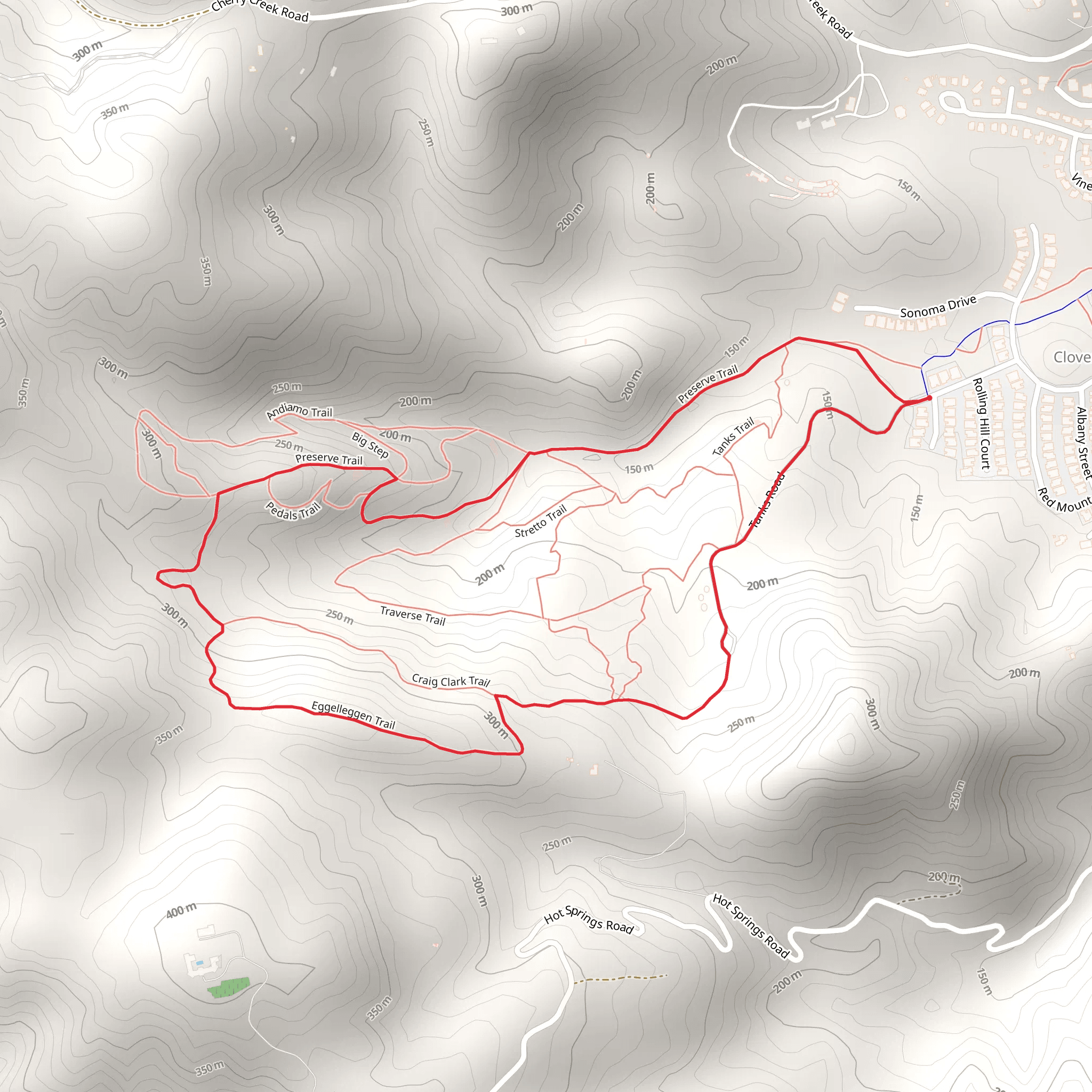 Preserve and Eggelleggen Loop Trail mobile static map