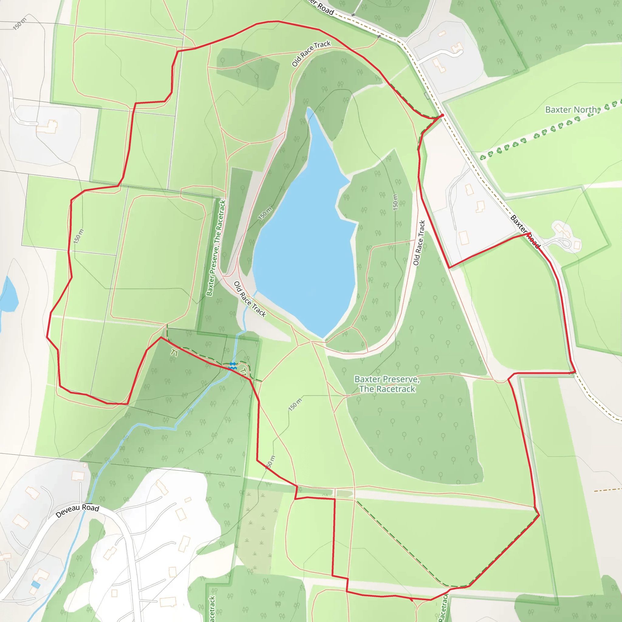 Baxter Preserve Loop Trail mobile static map
