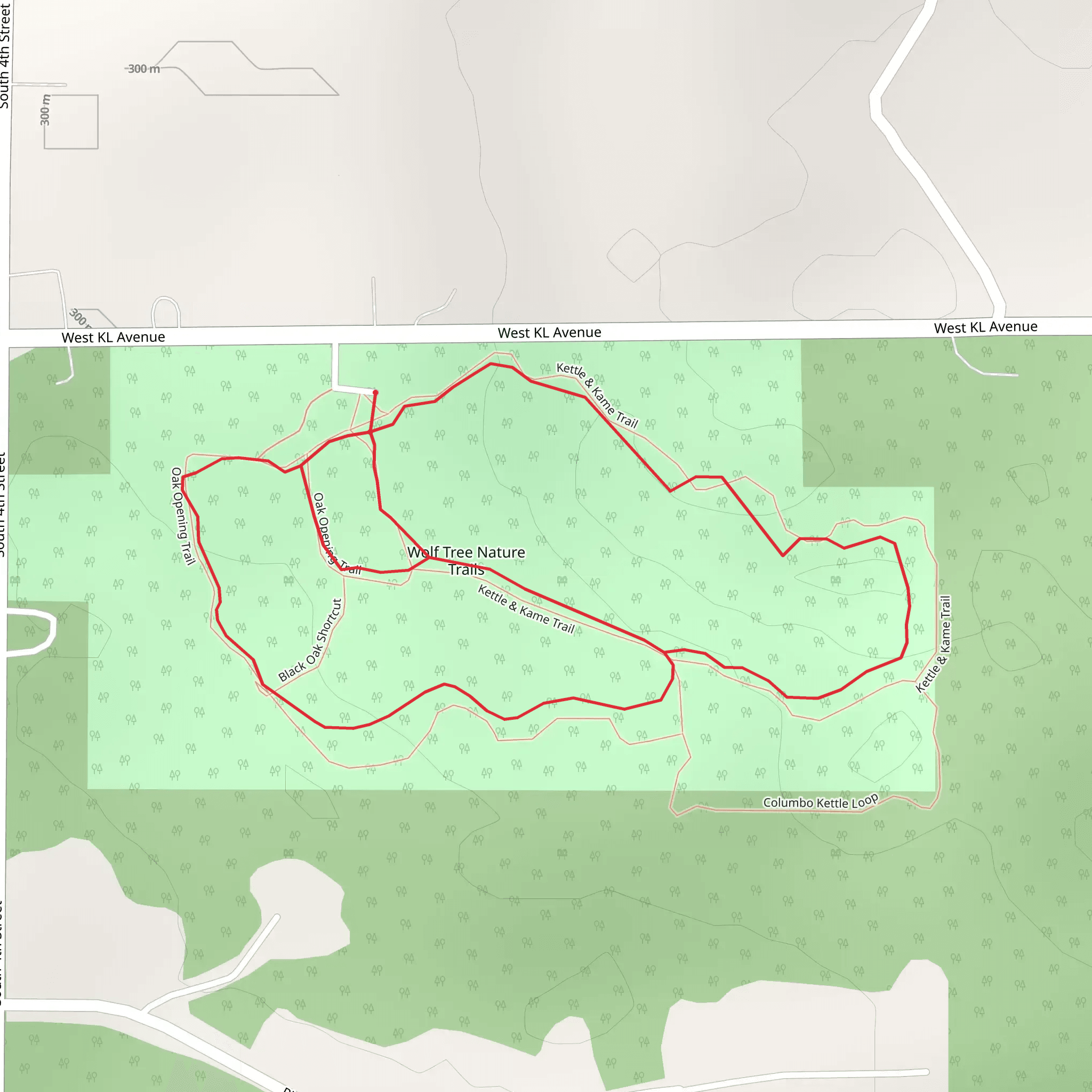 Kettle and Kame Loop Trail mobile static map