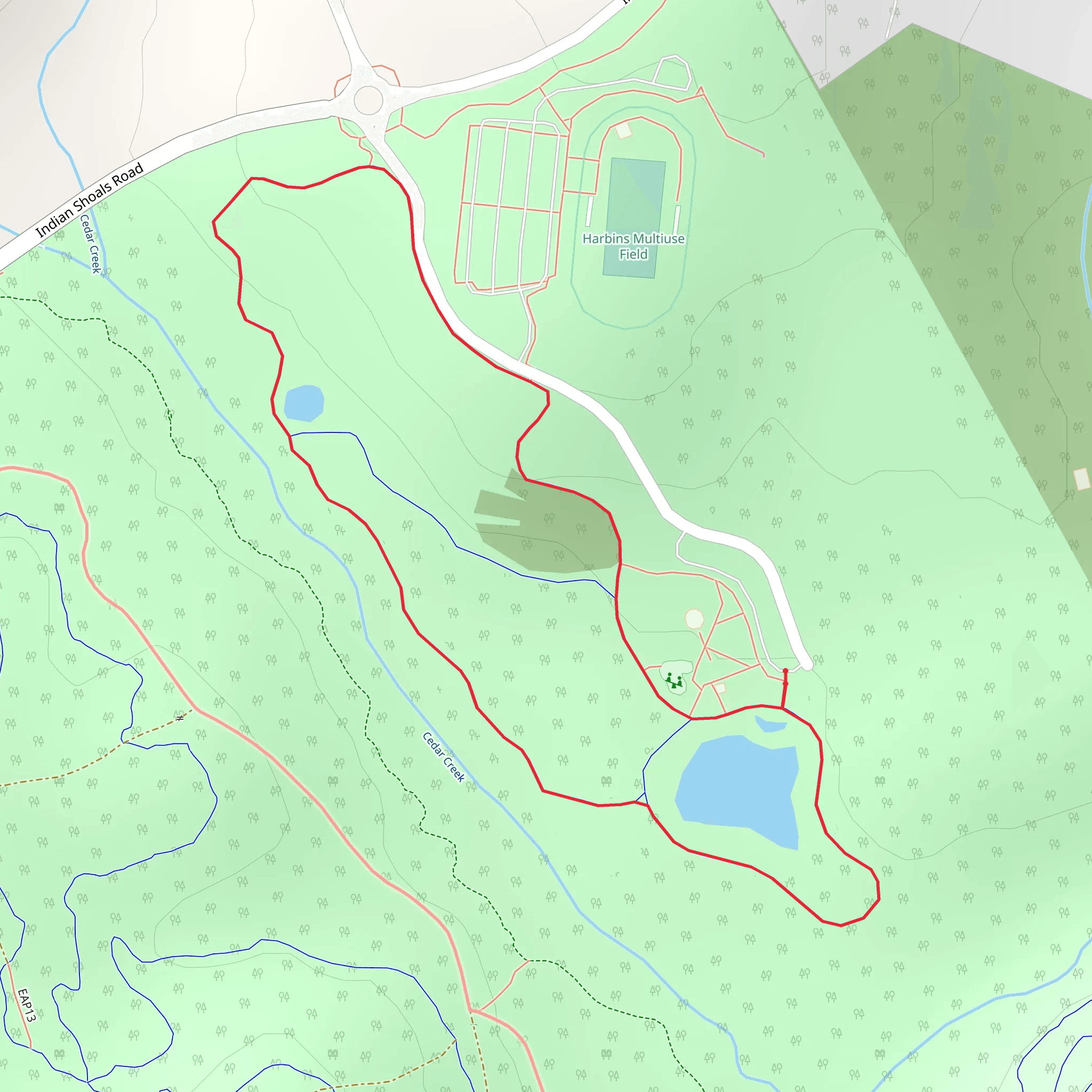 Indian Shoals Road Loop - South mobile static map