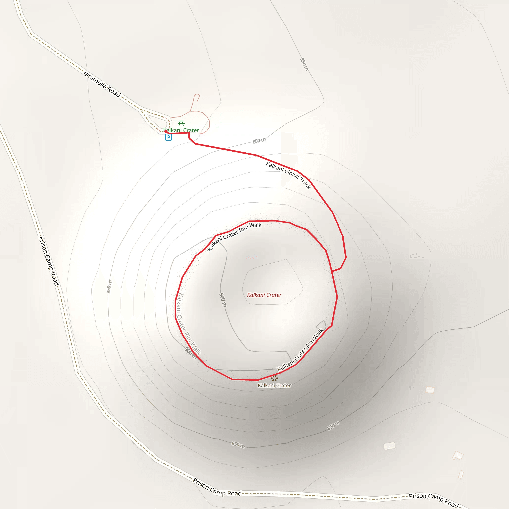 Kalkani Crater Rim Walk mobile static map