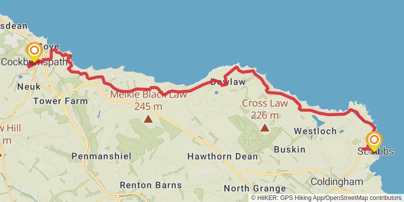 Forth to Farne Way stage 3 Map