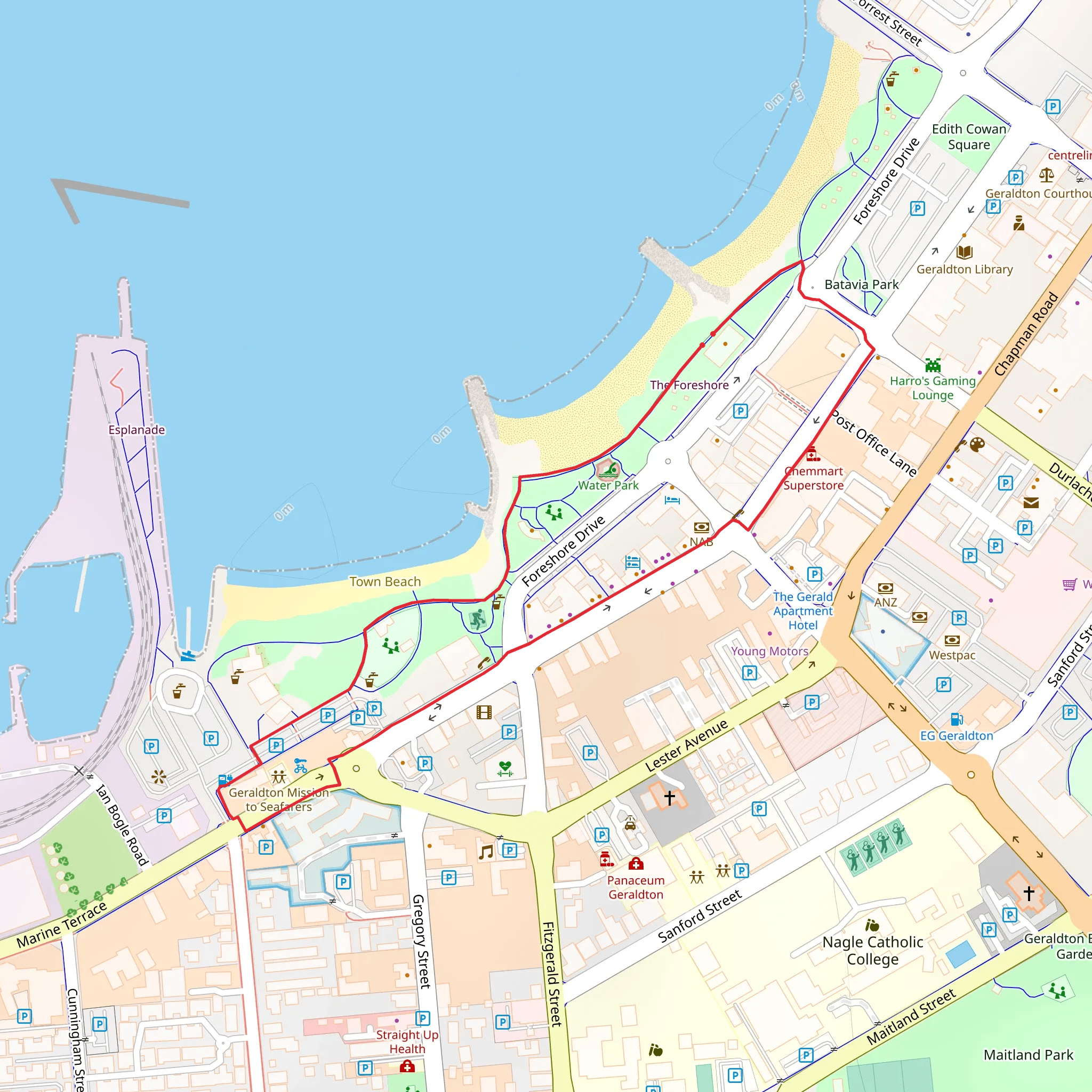 Marine Terrace Heritage Trail mobile static map