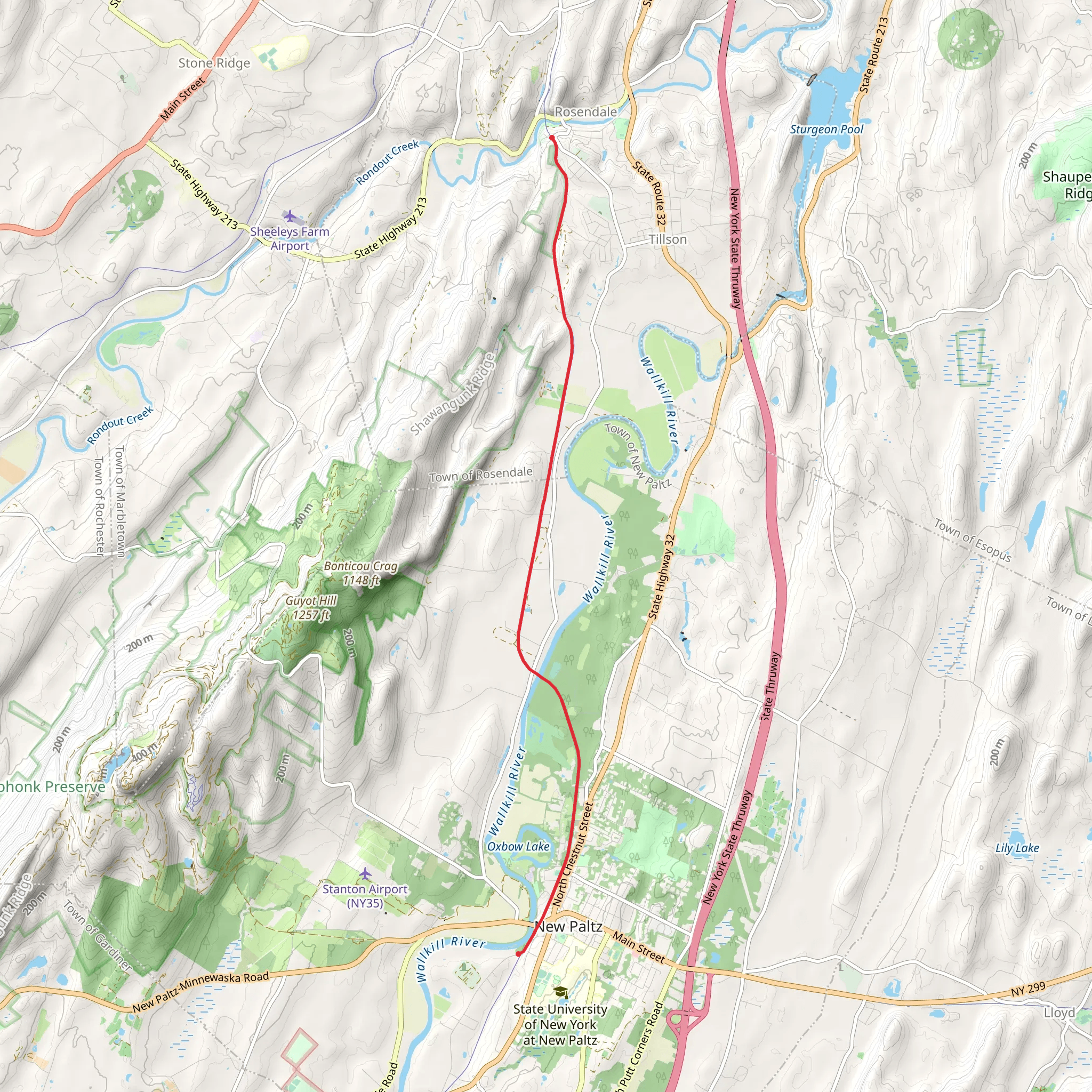 Wallkill Valley Rail Trail mobile static map